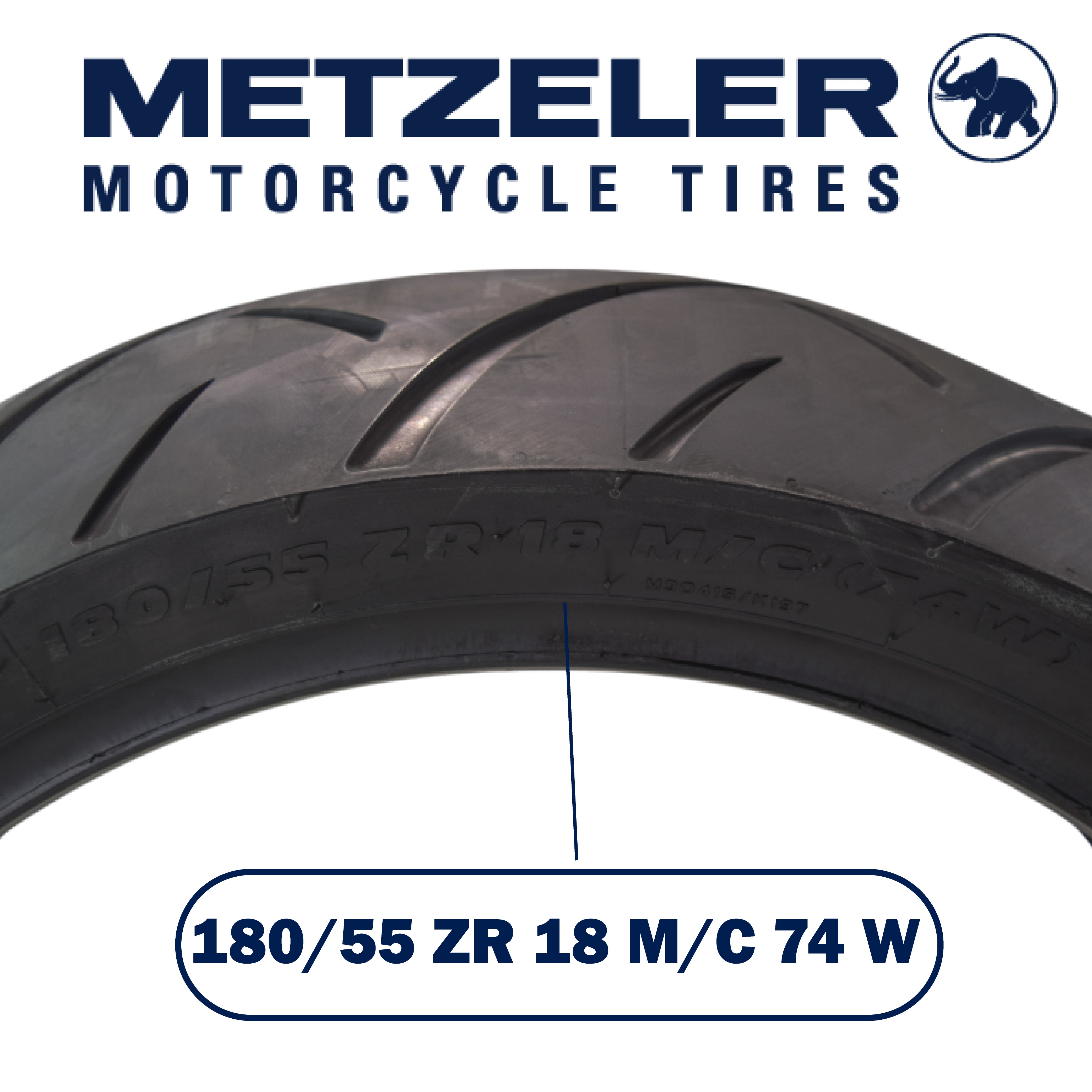 Metzeler ME 888 Marathon Ultra Rear 180/55ZR18 74W Motorcycle Tire with Keychain