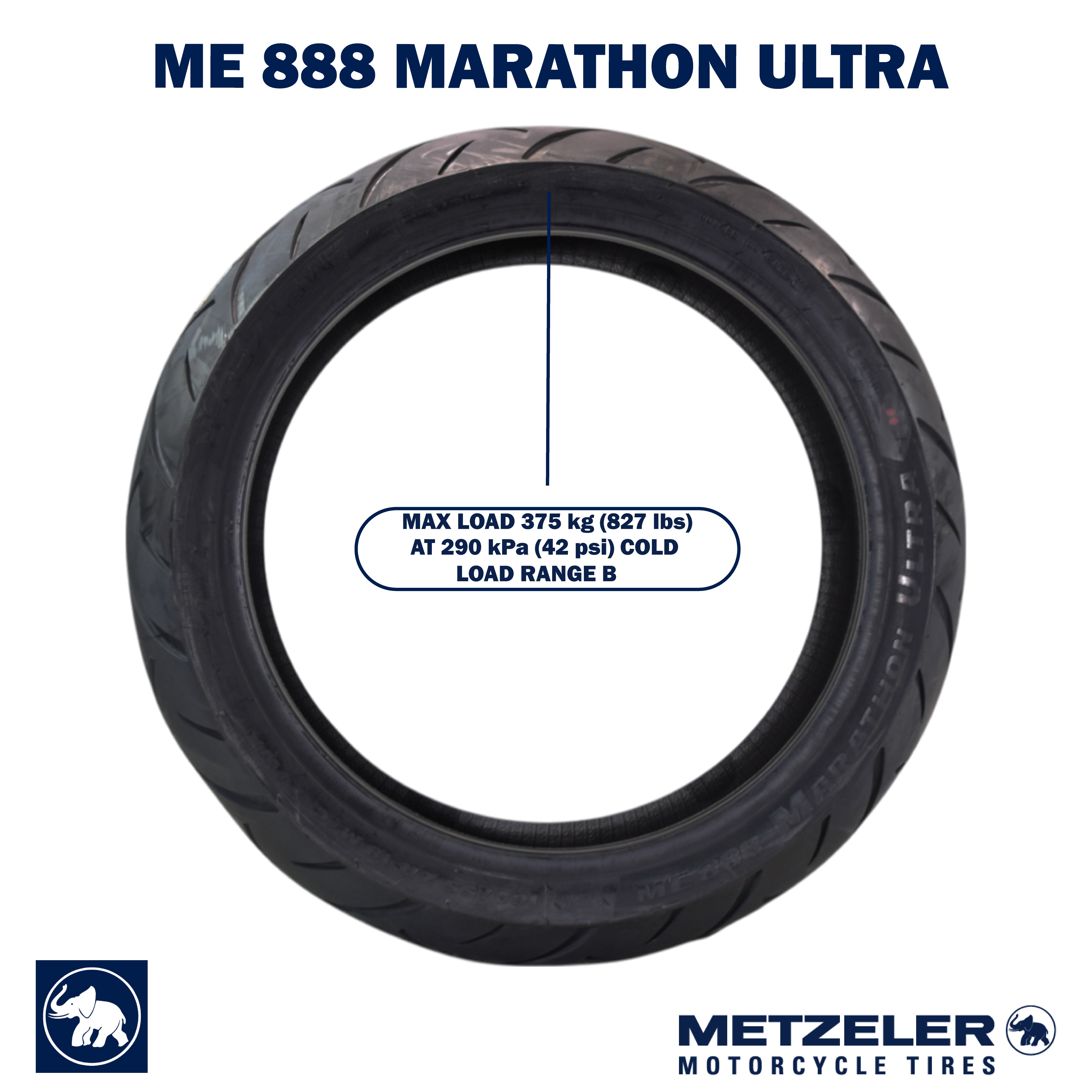 Metzeler ME 888 Marathon Ultra Rear 180/55ZR18 74W Motorcycle Tire with Keychain