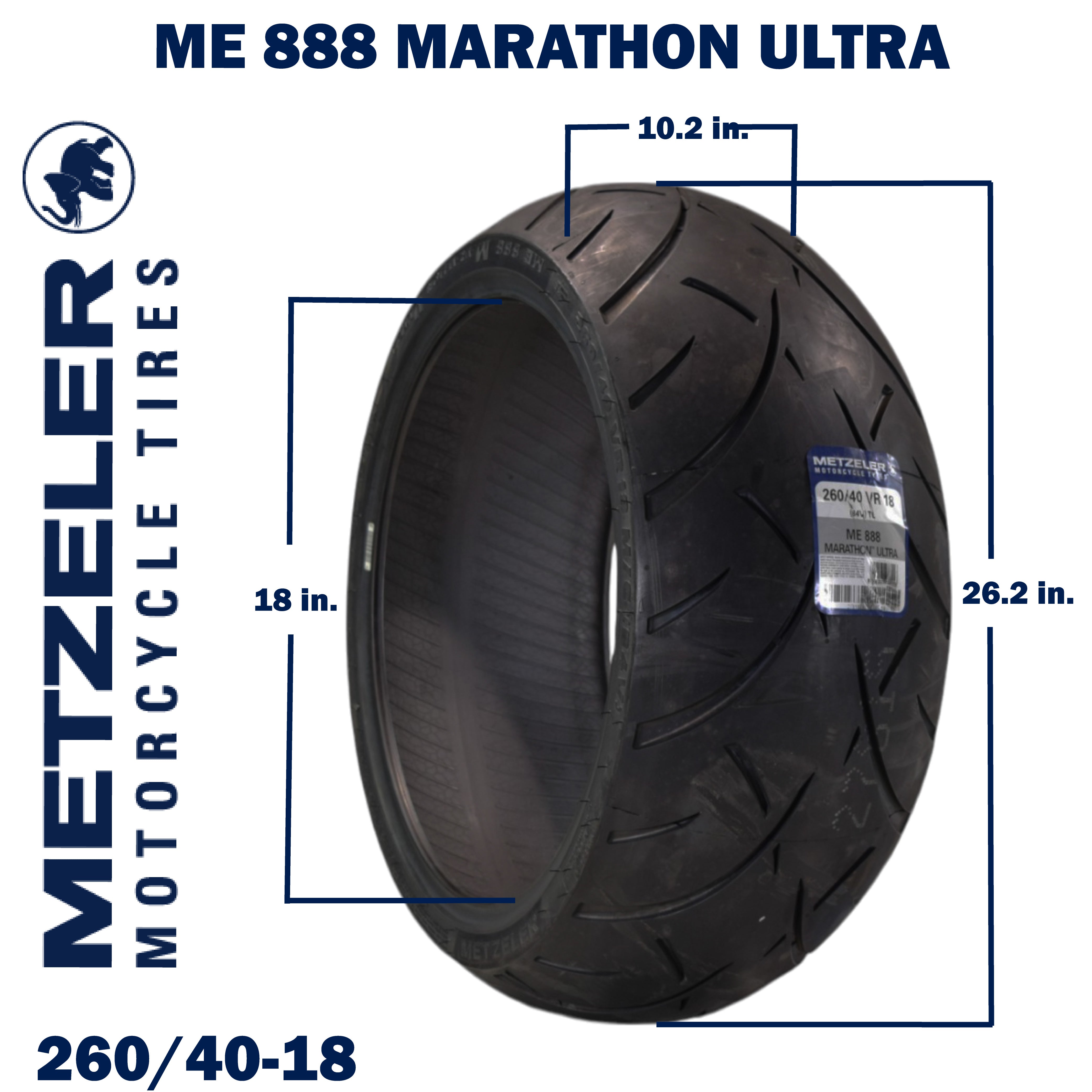 Metzeler ME 888 Marathon Ultra Rear 260/40R18 84V Motorcycle Tire