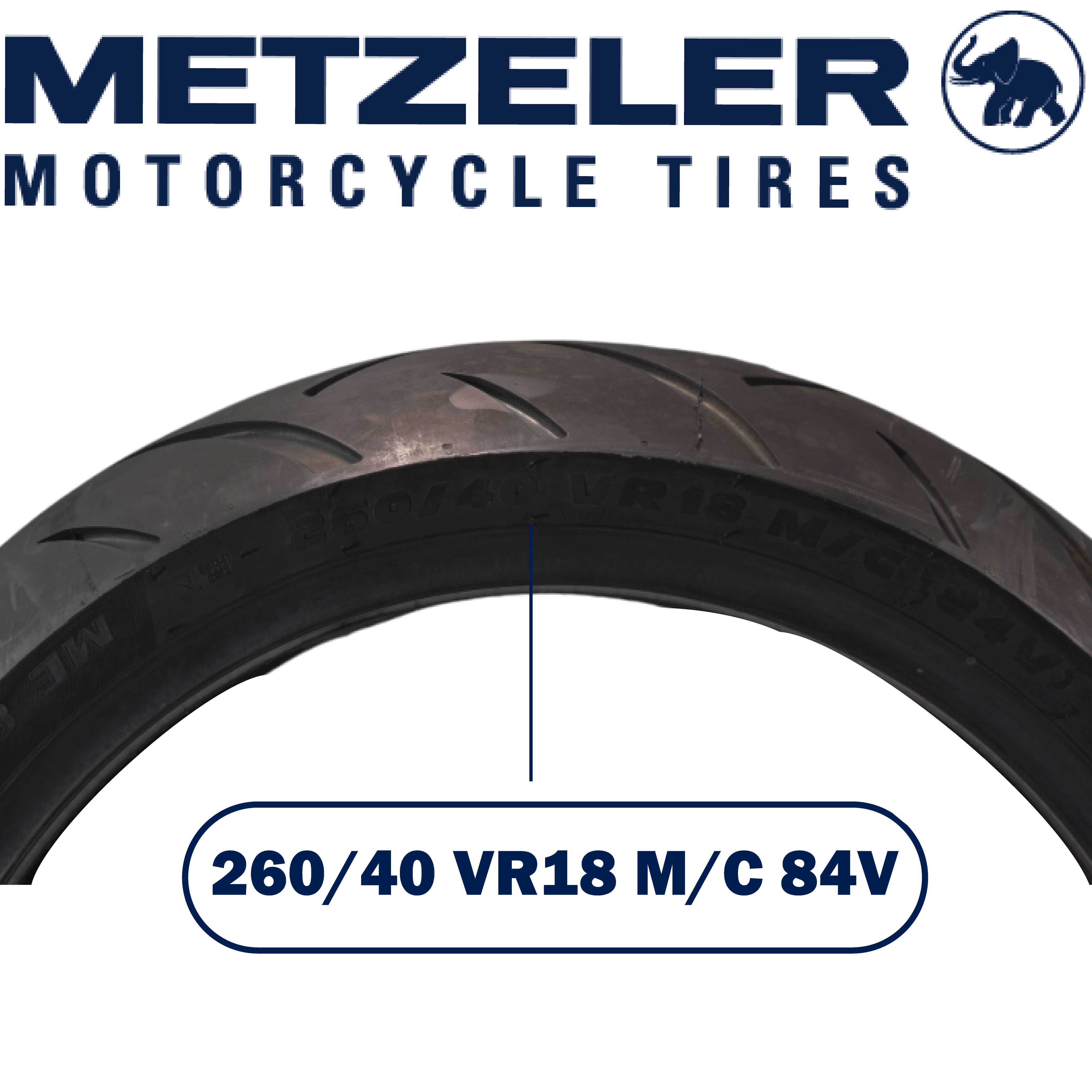 Metzeler ME 888 Marathon Ultra Rear 260/40R18 84V Motorcycle Tire with Keychain