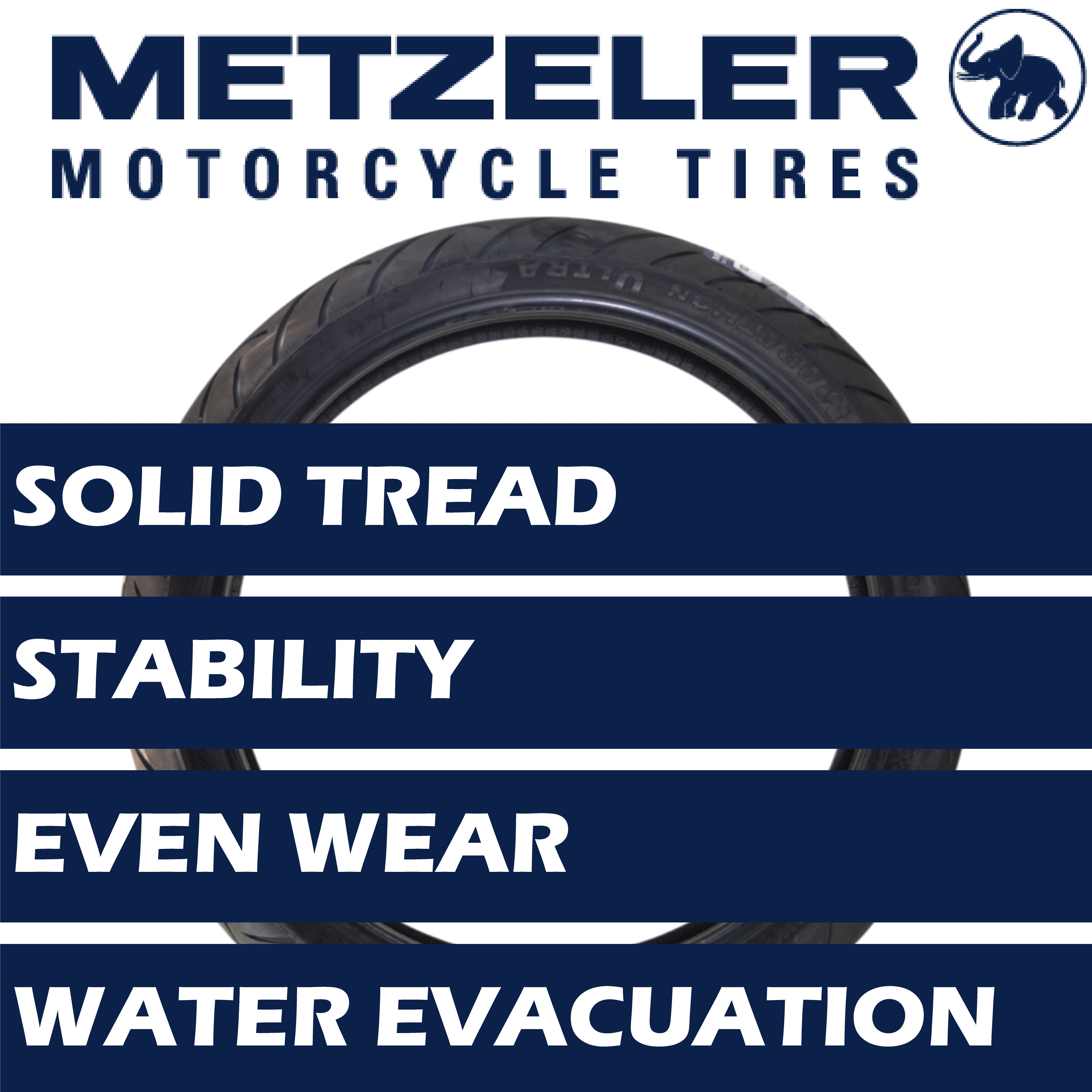 Metzeler ME 888 Marathon Ultra Front 130/70R17 62V Motorcycle Tire with Keychain