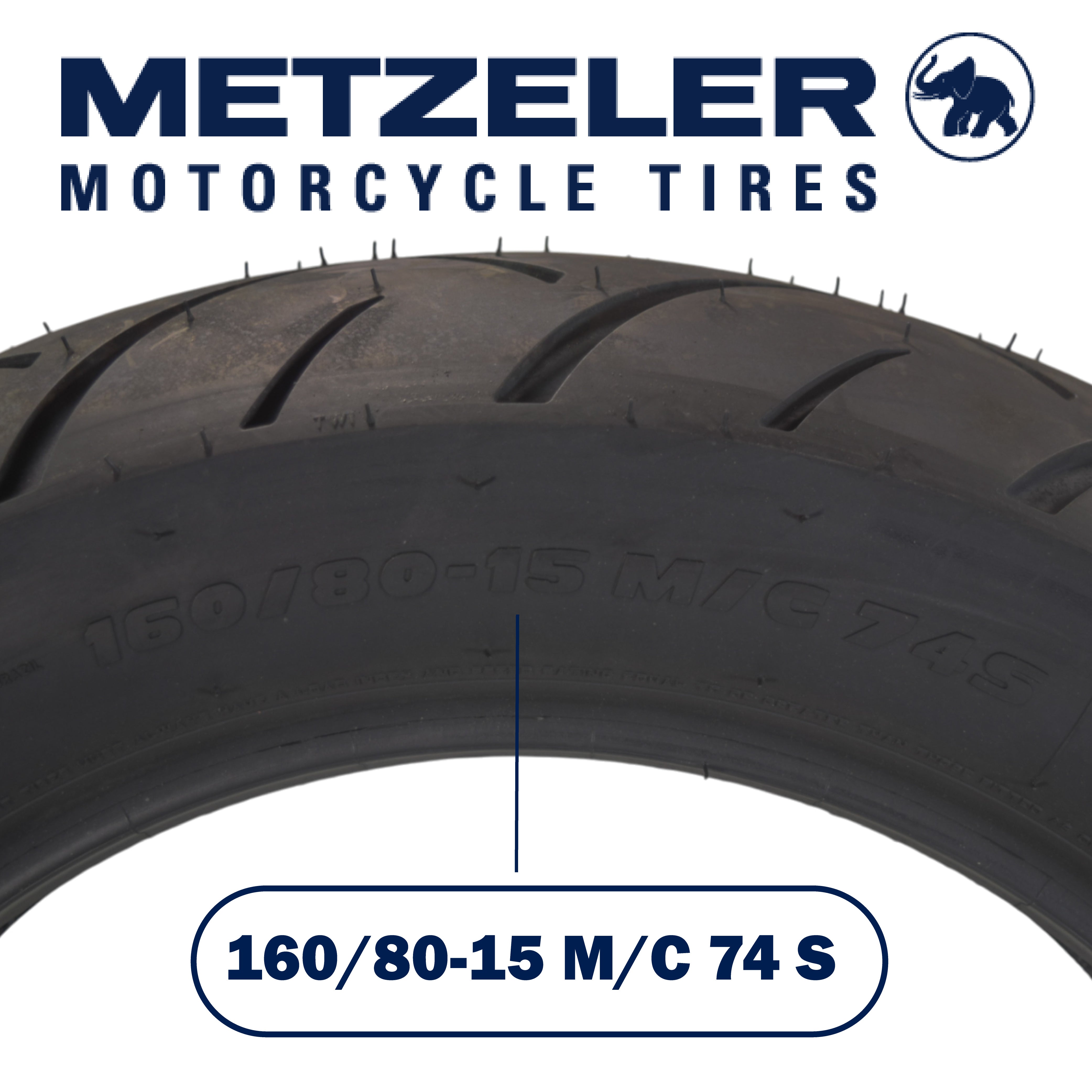 Metzeler ME 888 Marathon Ultra Rear 160/80-15 74S Motorcycle Tire with Keychain