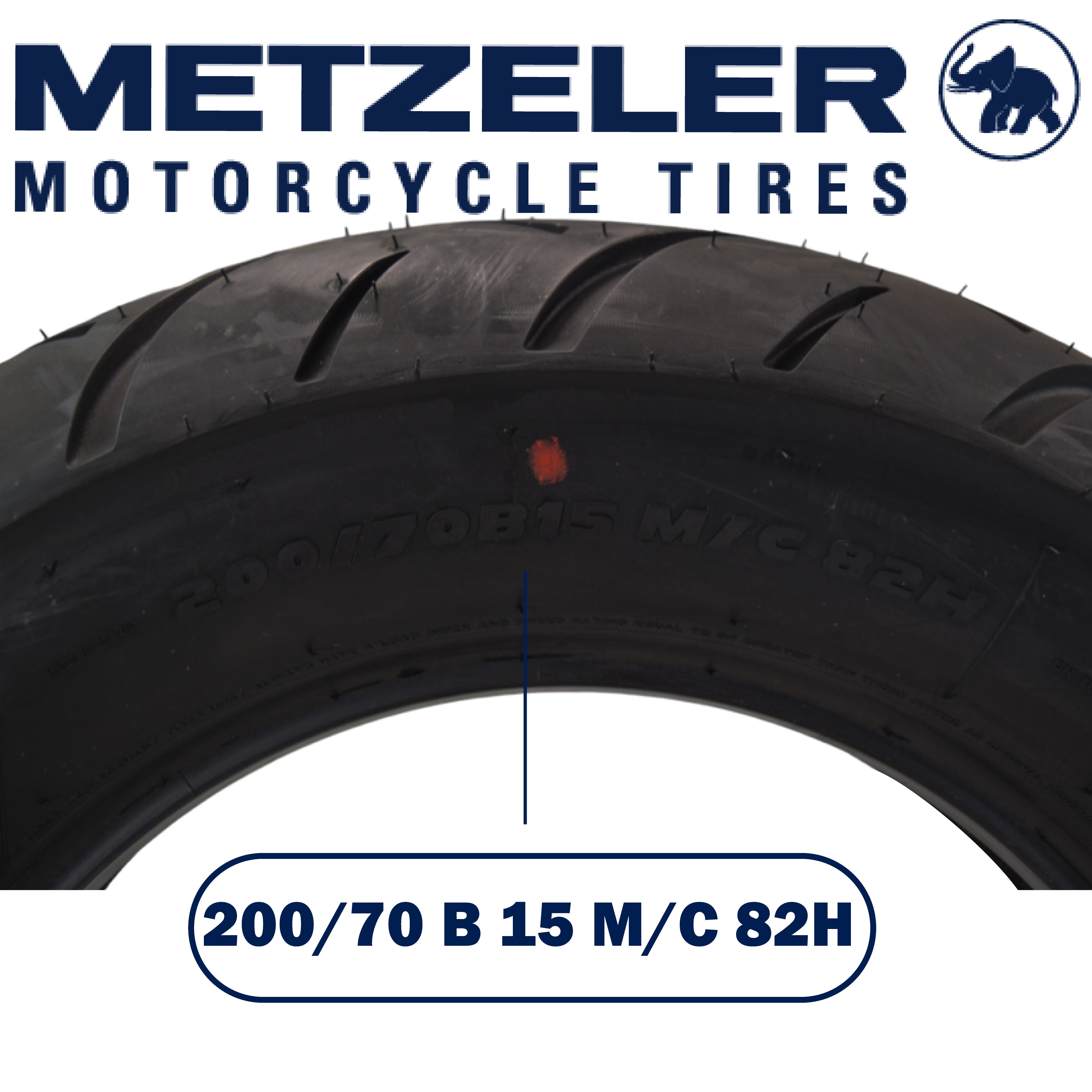 Metzeler ME 888 Marathon Ultra Rear 200/70B15 82H Motorcycle Tire with Keychain