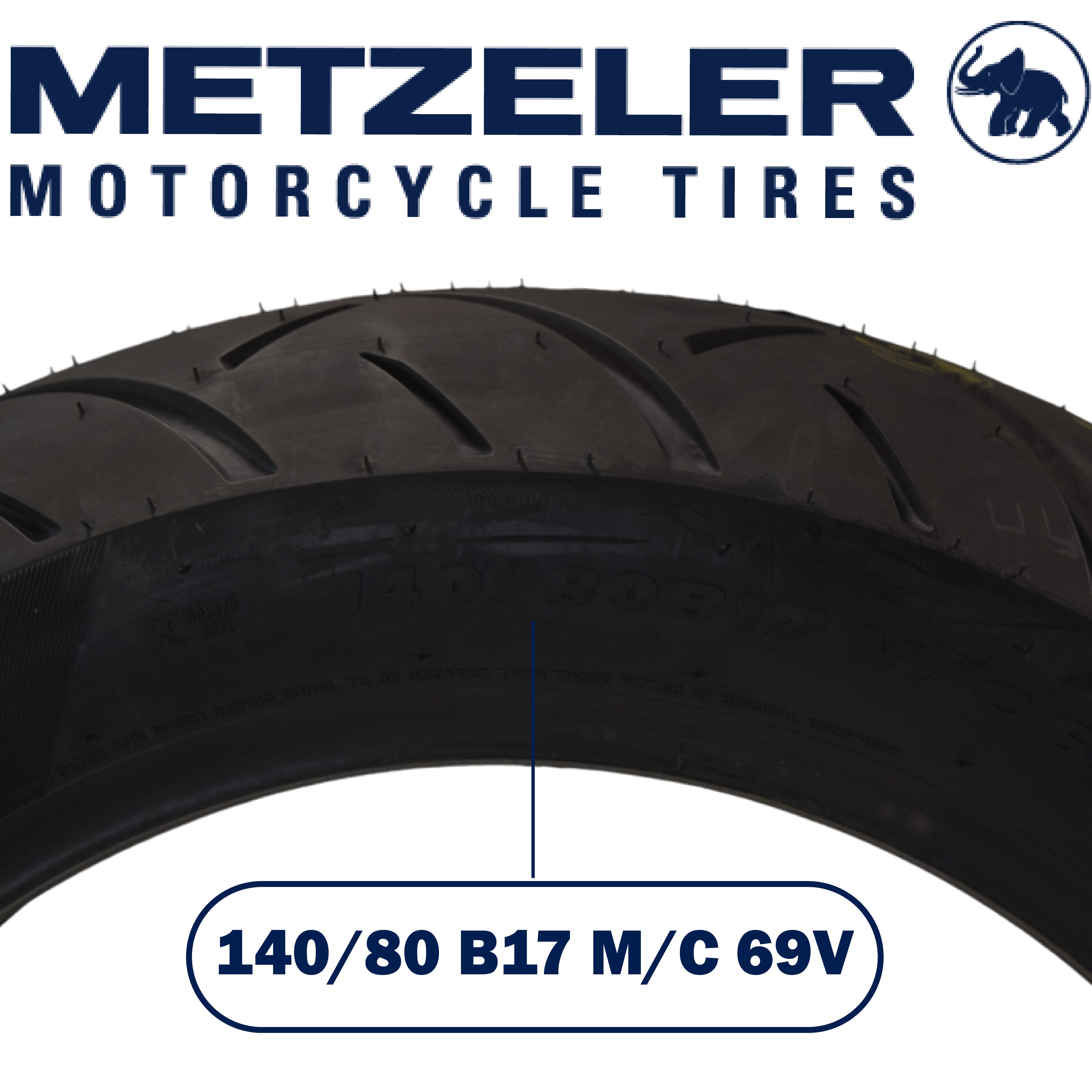 Metzeler ME 888 Marathon Ultra Rear 140/80B17 69V Motorcycle Tire with Keychain