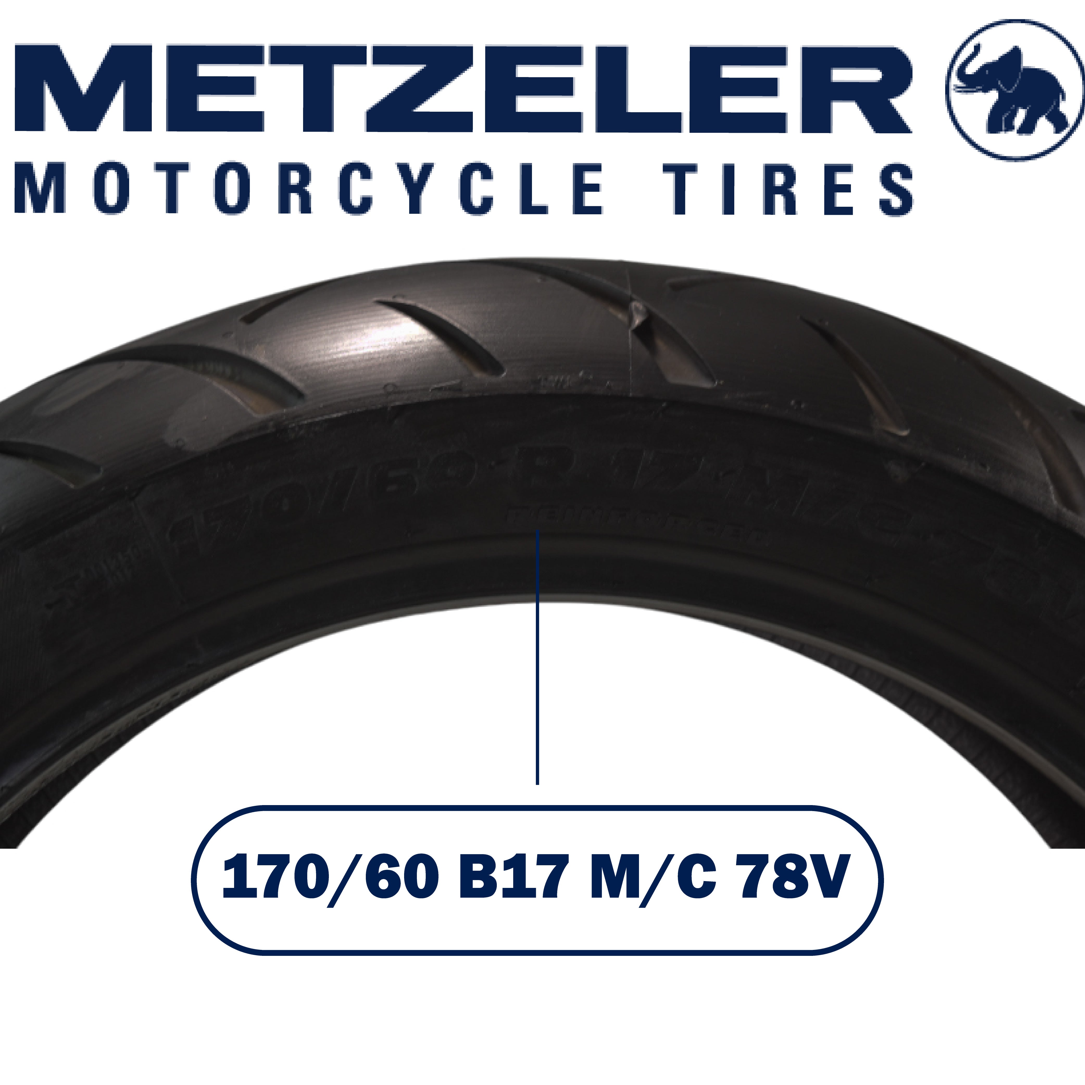 Metzeler ME 888 Marathon Ultra Rear 170/60R17 REINF Motorcycle Tire w/ Keychain