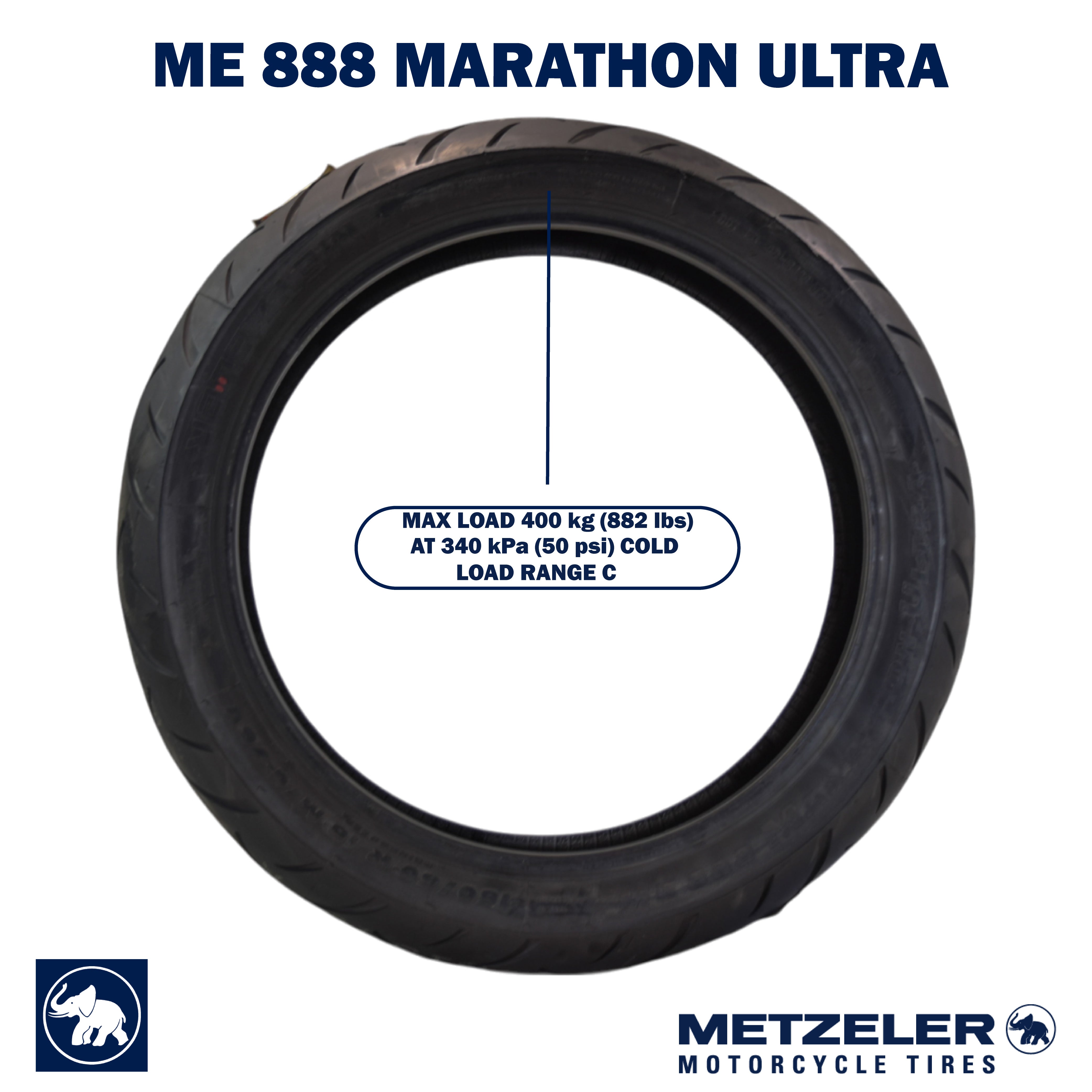 Metzeler ME 888 Marathon Ultra Rear 160/60R18 REINF Motorcycle Tire w/ Keychain