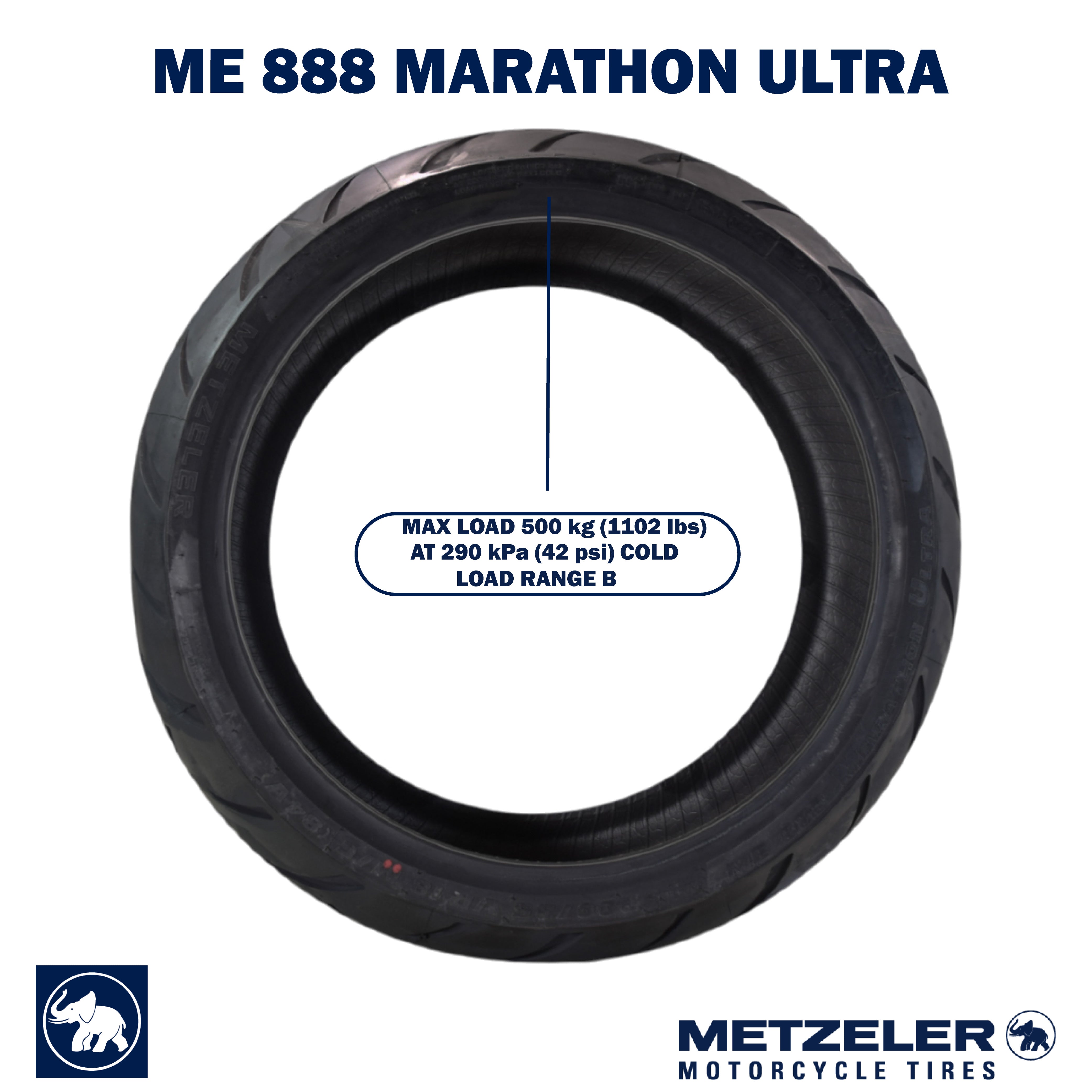 Metzeler ME 888 Marathon Ultra Rear 280/35R18 84V Motorcycle Tire with Keychain