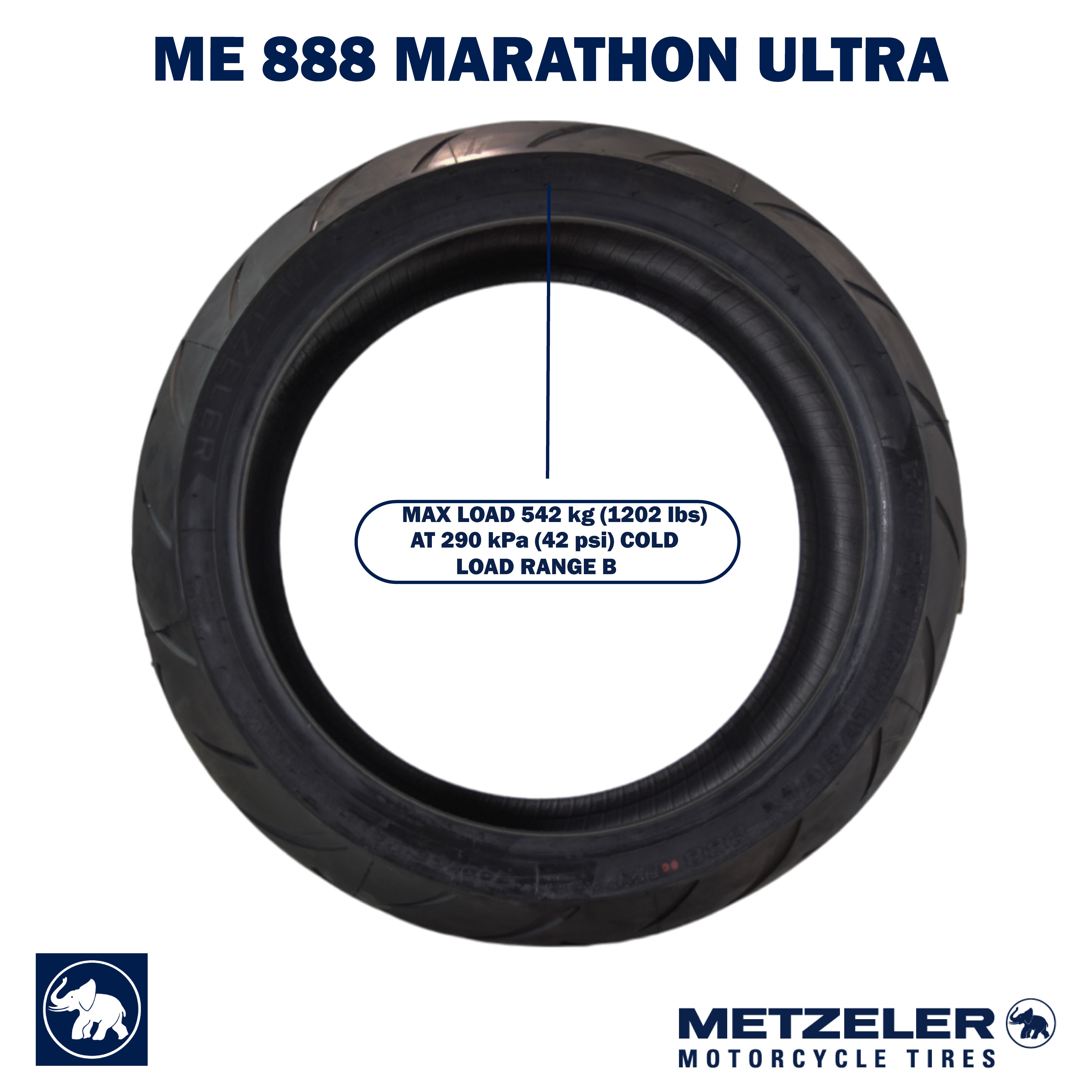 Metzeler ME 888 Marathon Ultra Rear 300/35R18 87V Motorcycle Tire with Keychain