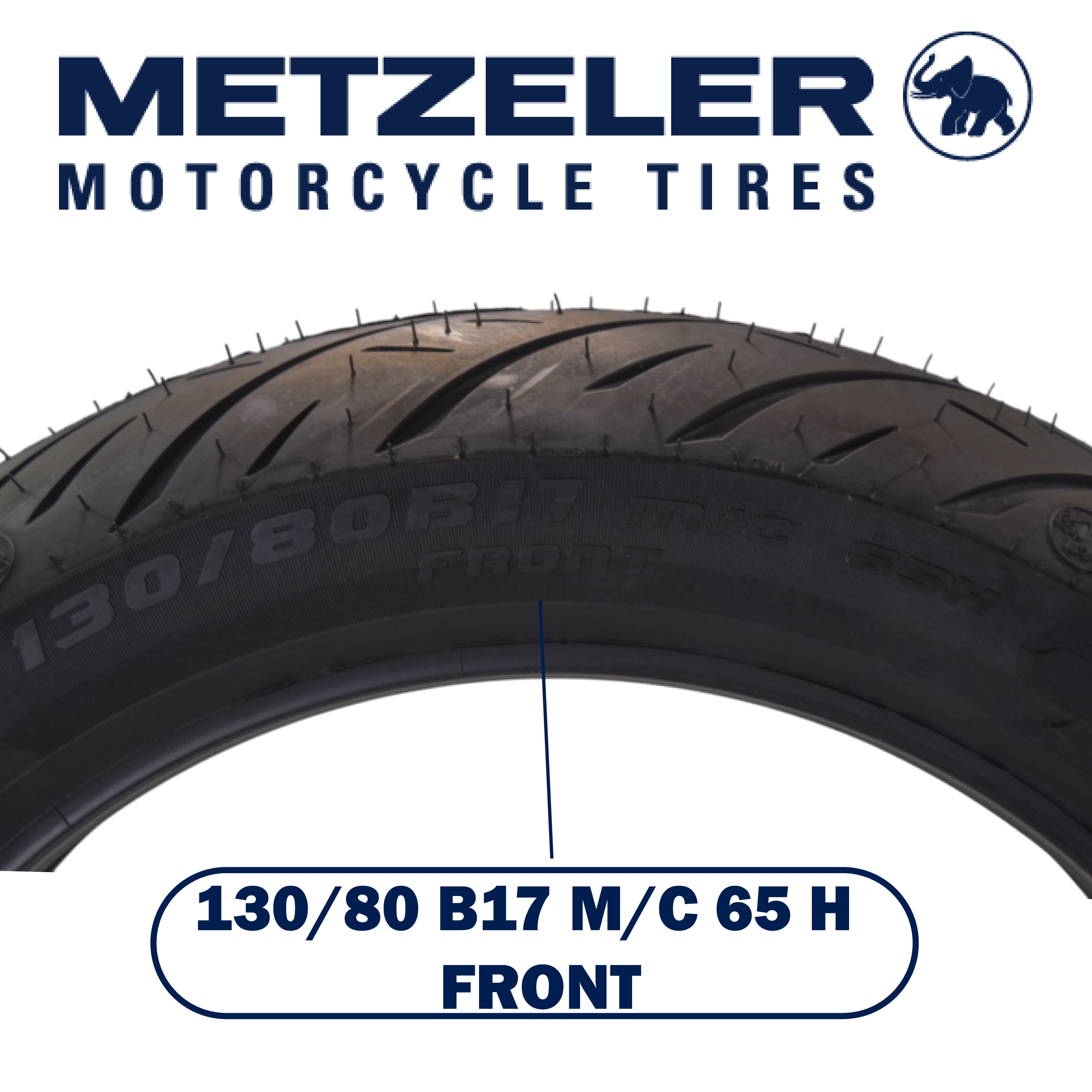 Metzeler Cruisetec Front 130/80B17 & Rear 180/65B16 REINF Tire Set w/ Keychain