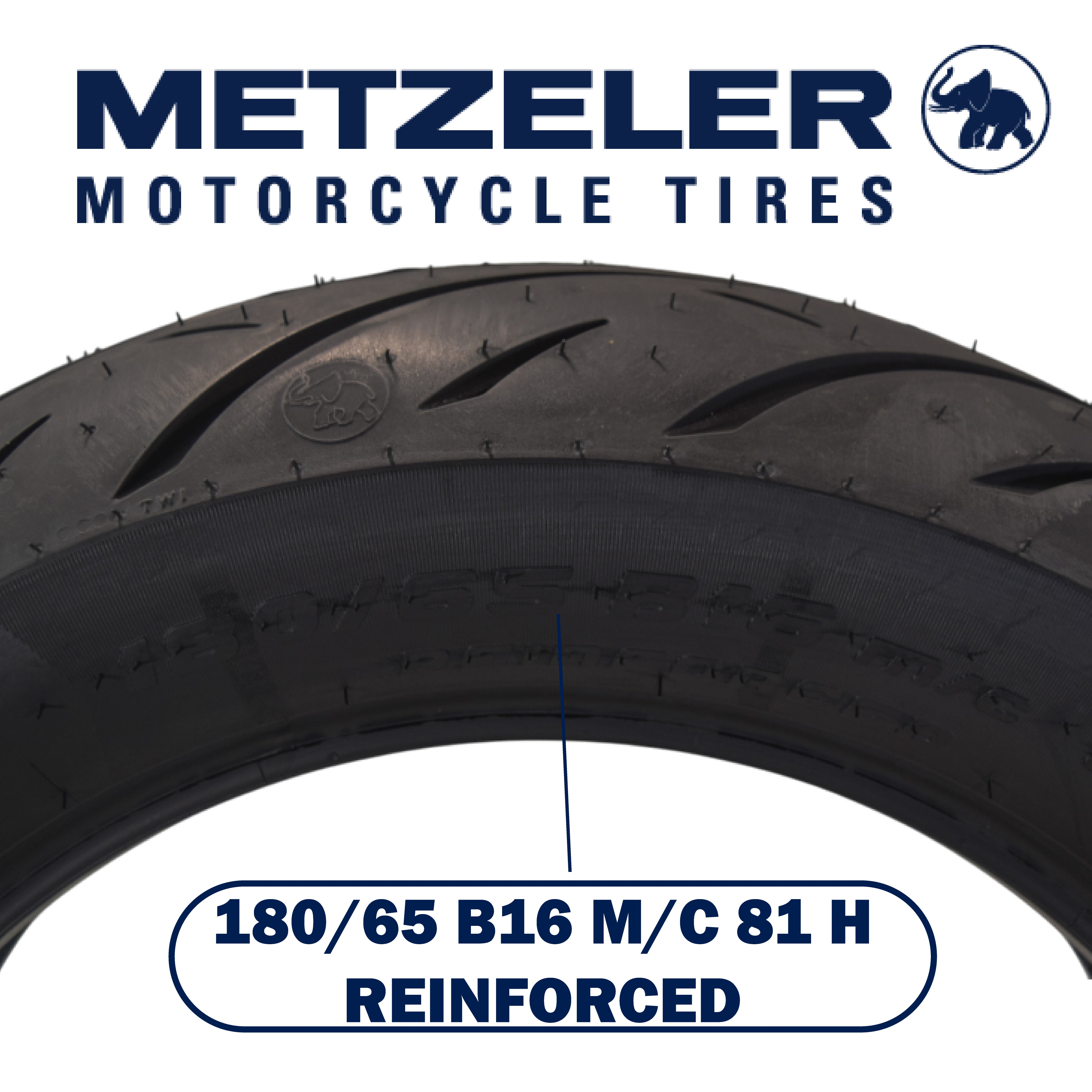 Metzeler Cruisetec Front 130/80B17 & Rear 180/65B16 REINF Tire Set w/ Keychain