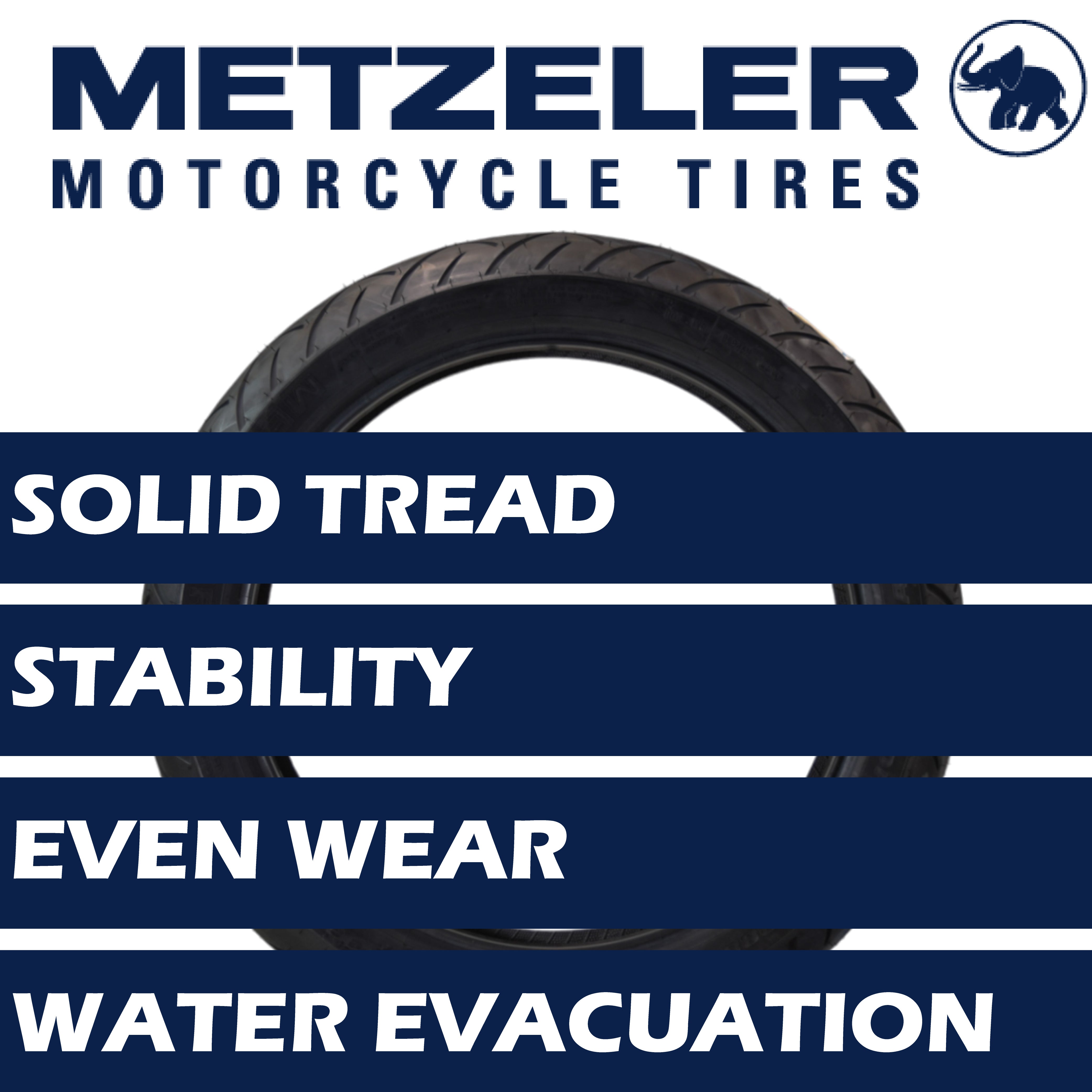 Metzeler Cruisetec Front 130/80B17 & Rear 180/65B16 REINF Tire Set w/ Keychain