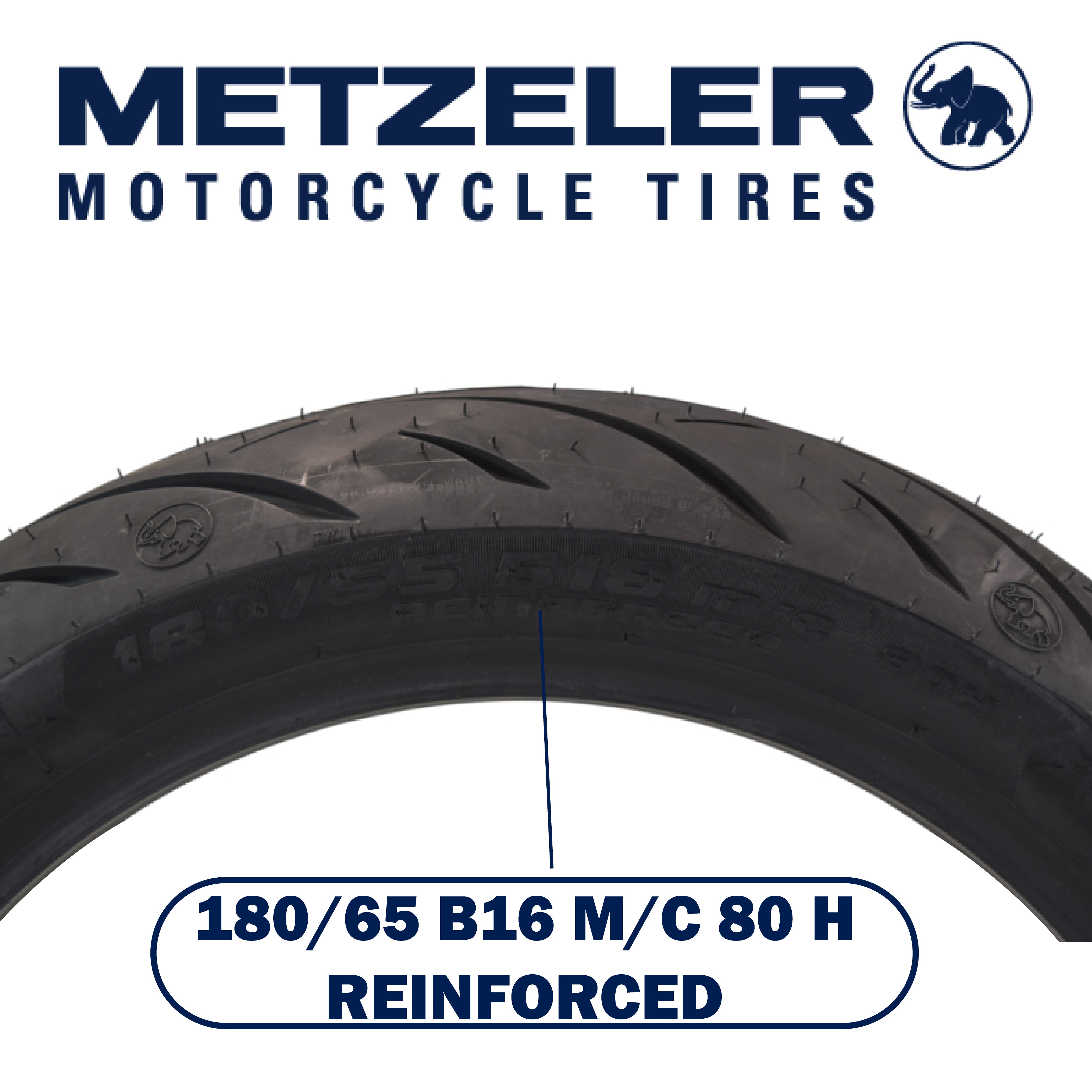 Metzeler Cruisetec Front 130/80B17 & Rear 180/55B18 REINF Tire Set w/ Keychain