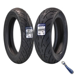 Metzeler Cruisetec Front 130/80B17 & Rear 180/60R16 REINF Tire Set w/ Keychain