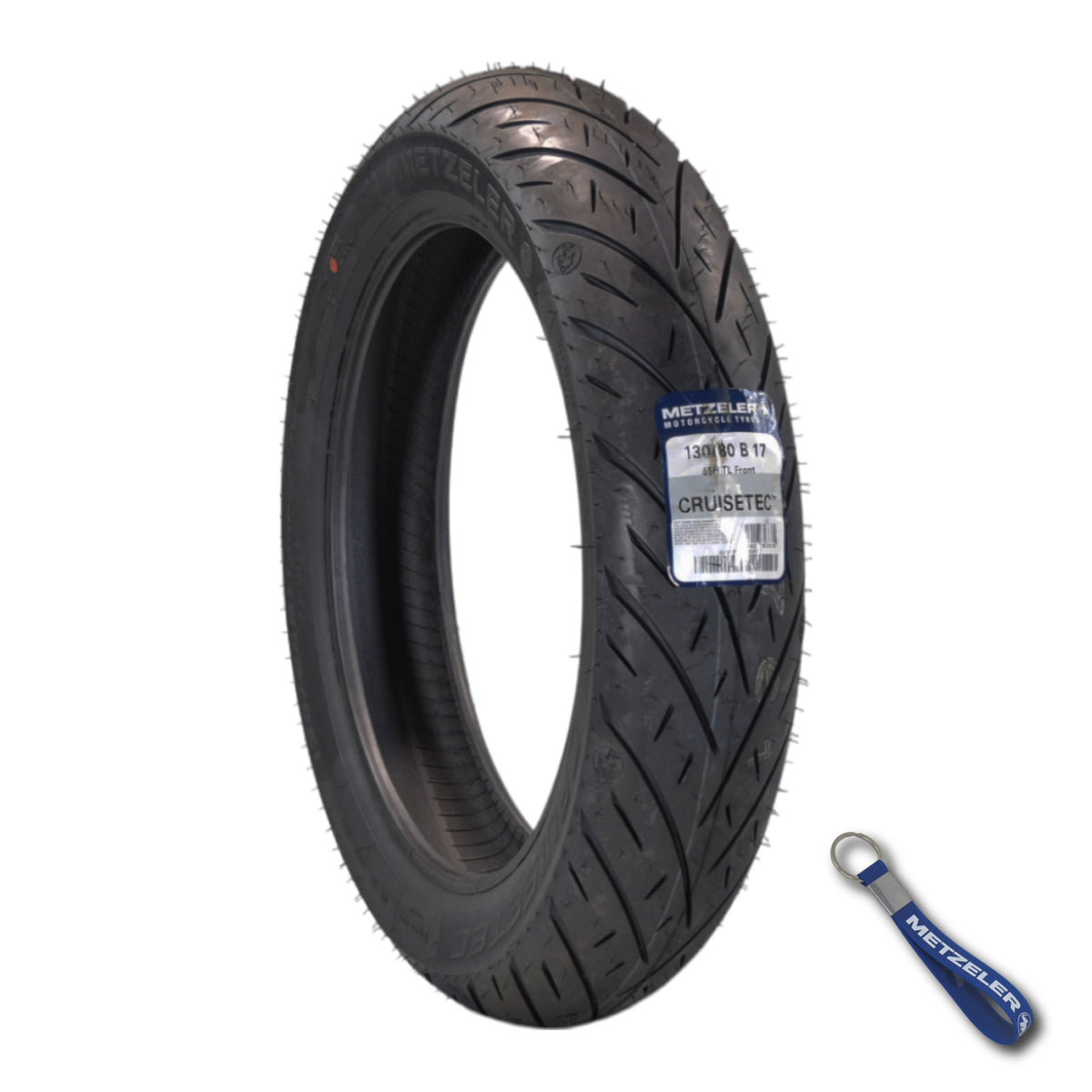 Metzeler Cruisetec 130/80B17 65H TL V-Twin Motorcycle Front Tire with Keychain