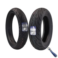 Metzeler Cruisetec Front 130/60B19 & Rear 180/65B16 REINF Tire Set w/ Keychain