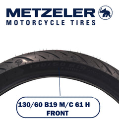 Metzeler Cruisetec Front 130/60B19 & Rear 180/65B16 REINF Tire Set w/ Keychain