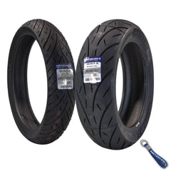 Metzeler Cruisetec Front 130/60B19 & Rear 180/60R16 REINF Tire Set w/ Keychain