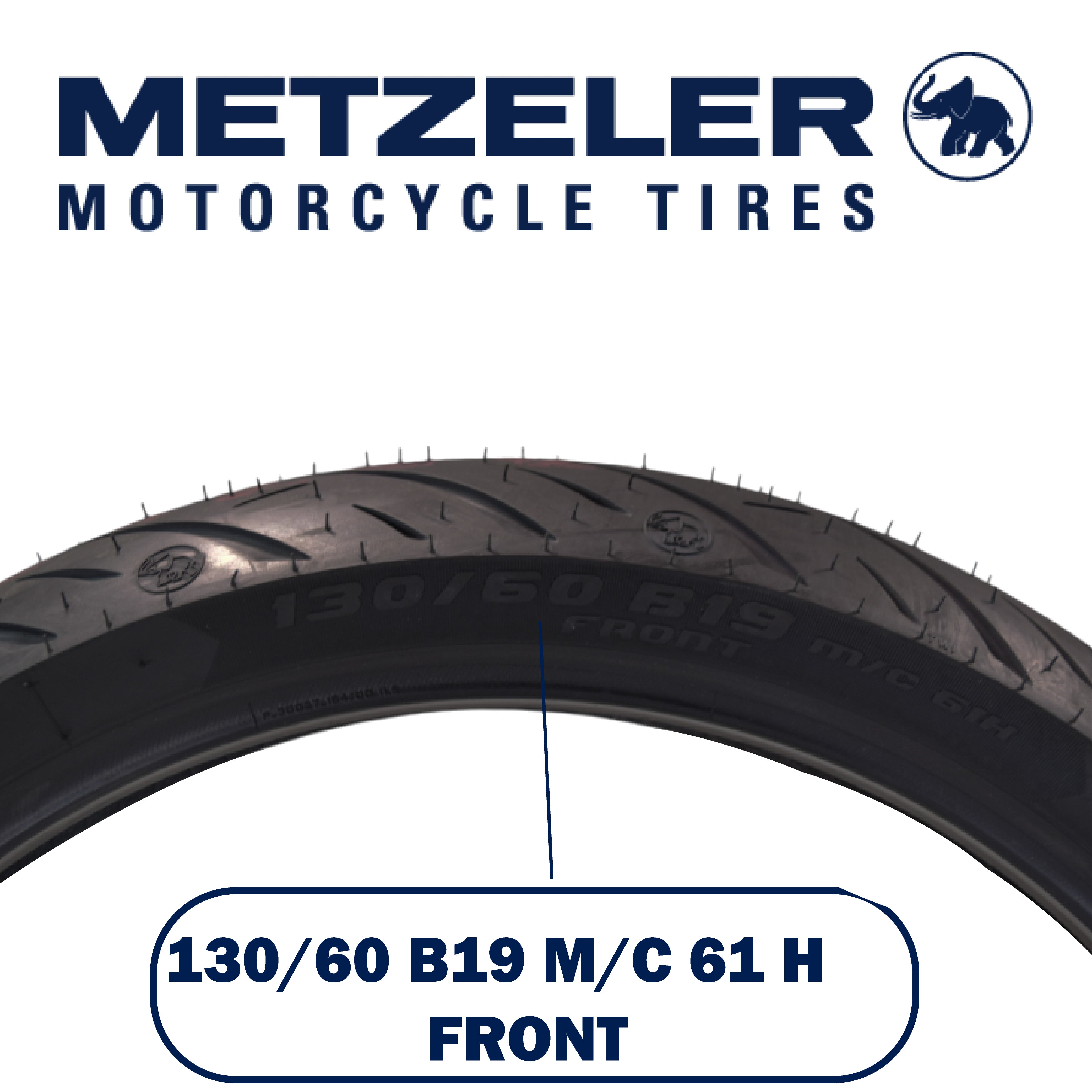 Metzeler Cruisetec Front 130/60B19 & Rear 180/60R16 REINF Tire Set w/ Keychain