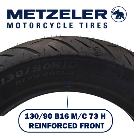 Metzeler Cruisetec 130/90B16 73H REINF TL Motorcycle Front Tire with Keychain