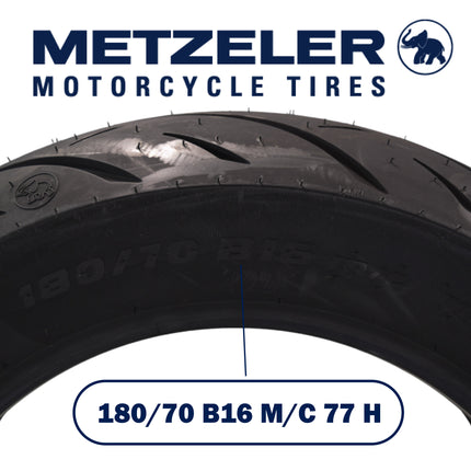 Metzeler Cruisetec 180/70B16 77H TL V-Twin Motorcycle Rear Tire with Keychain