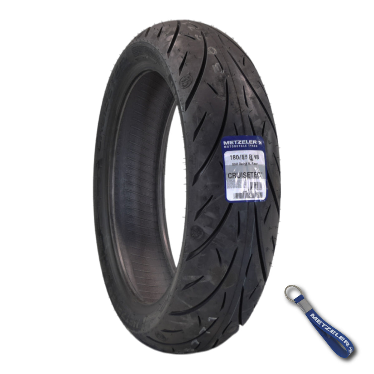 Metzeler Cruisetec 180/55B18 80H REINF TL Motorcycle Rear Tire with Keychain