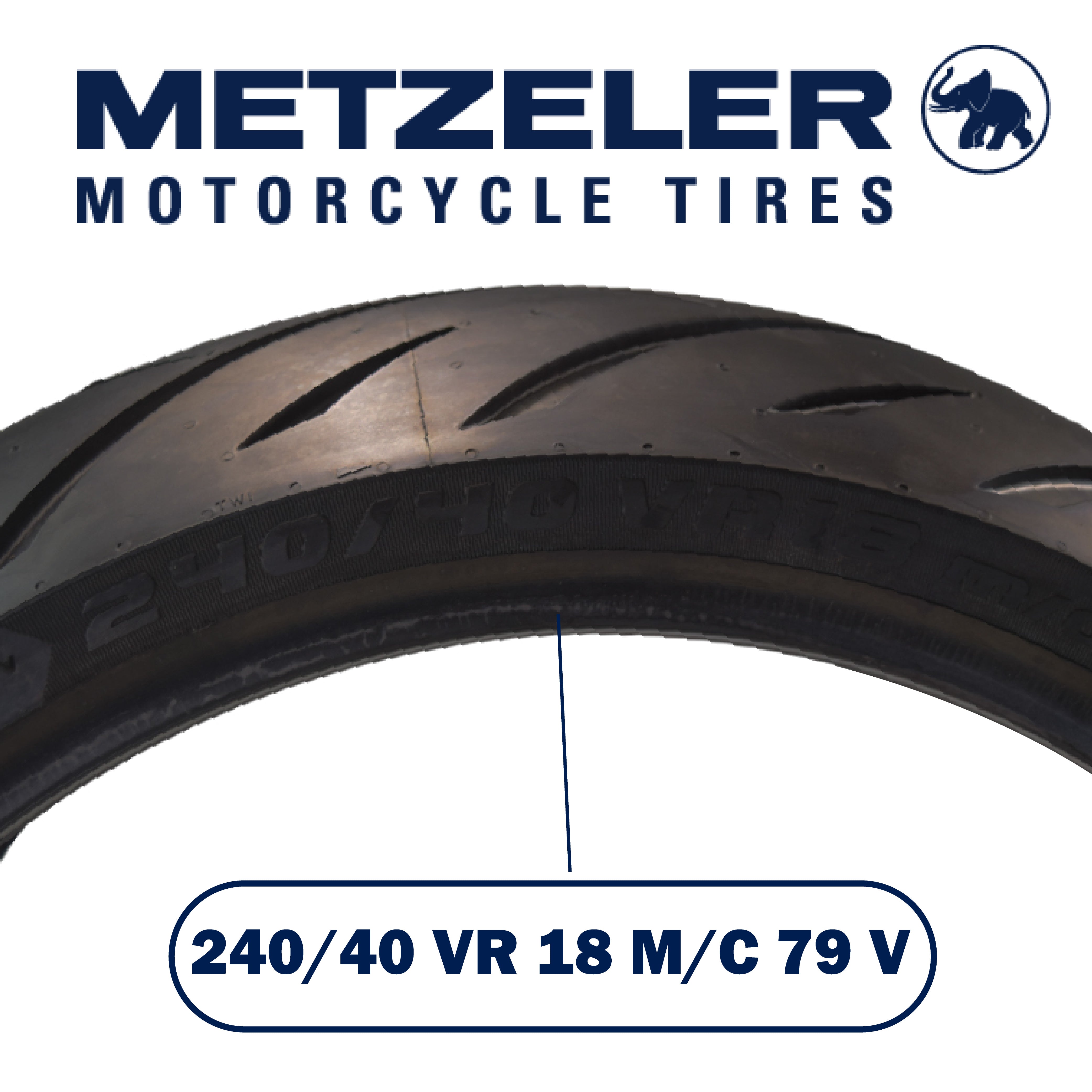 Metzeler Cruisetec 240/40R18 79V TL V-Twin Motorcycle Rear Tire with Keychain