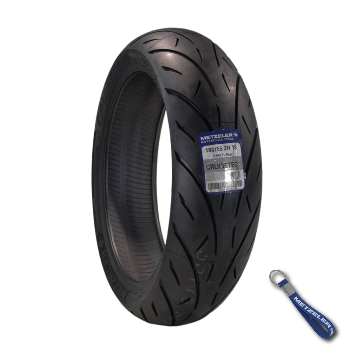 Metzeler Cruisetec 180/55ZR18 74W TL V-Twin Motorcycle Rear Tire with Keychain