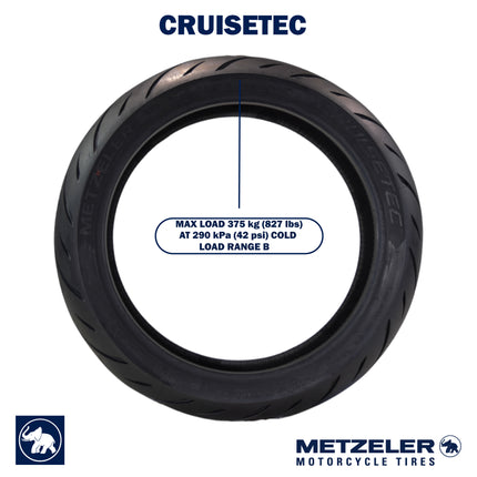 Metzeler Cruisetec 180/55ZR18 74W TL V-Twin Motorcycle Rear Tire with Keychain