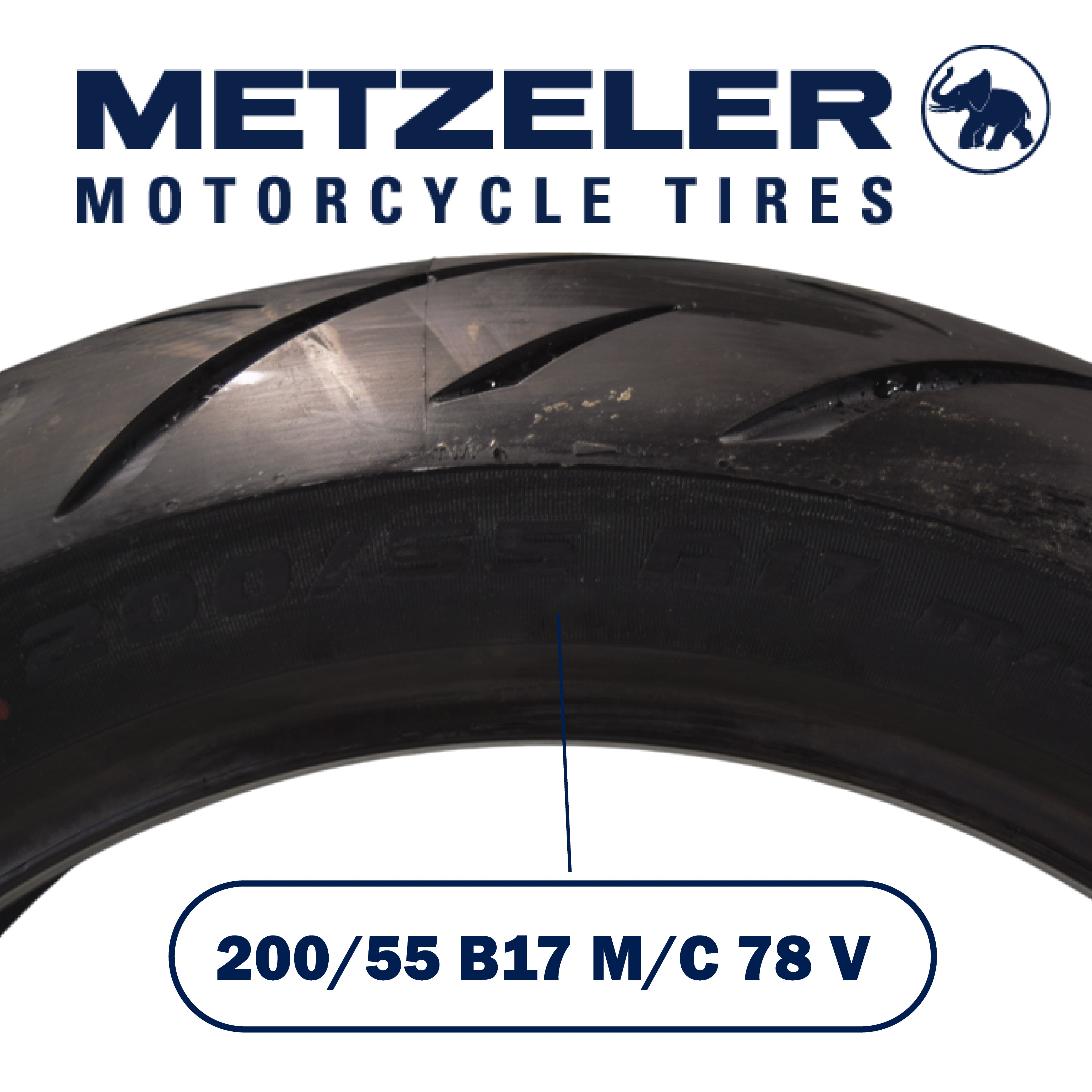 Metzeler Cruisetec 200/55R17 78V TL V-Twin Motorcycle Rear Tire with Keychain