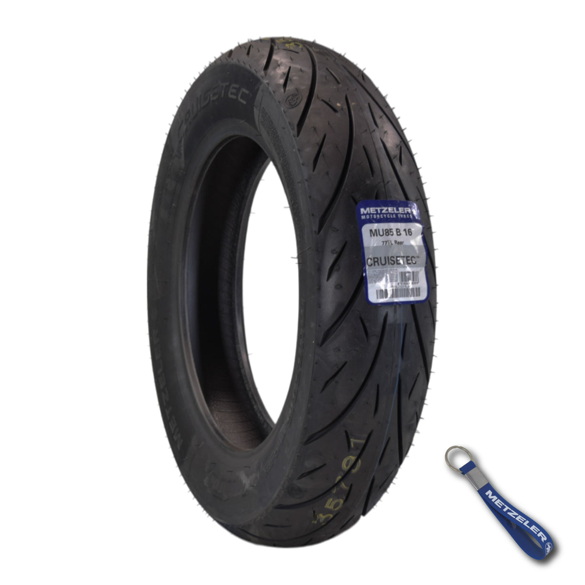 Metzeler Cruisetec MU85B16 77H TL V-Twin Motorcycle Rear Tire with Keychain