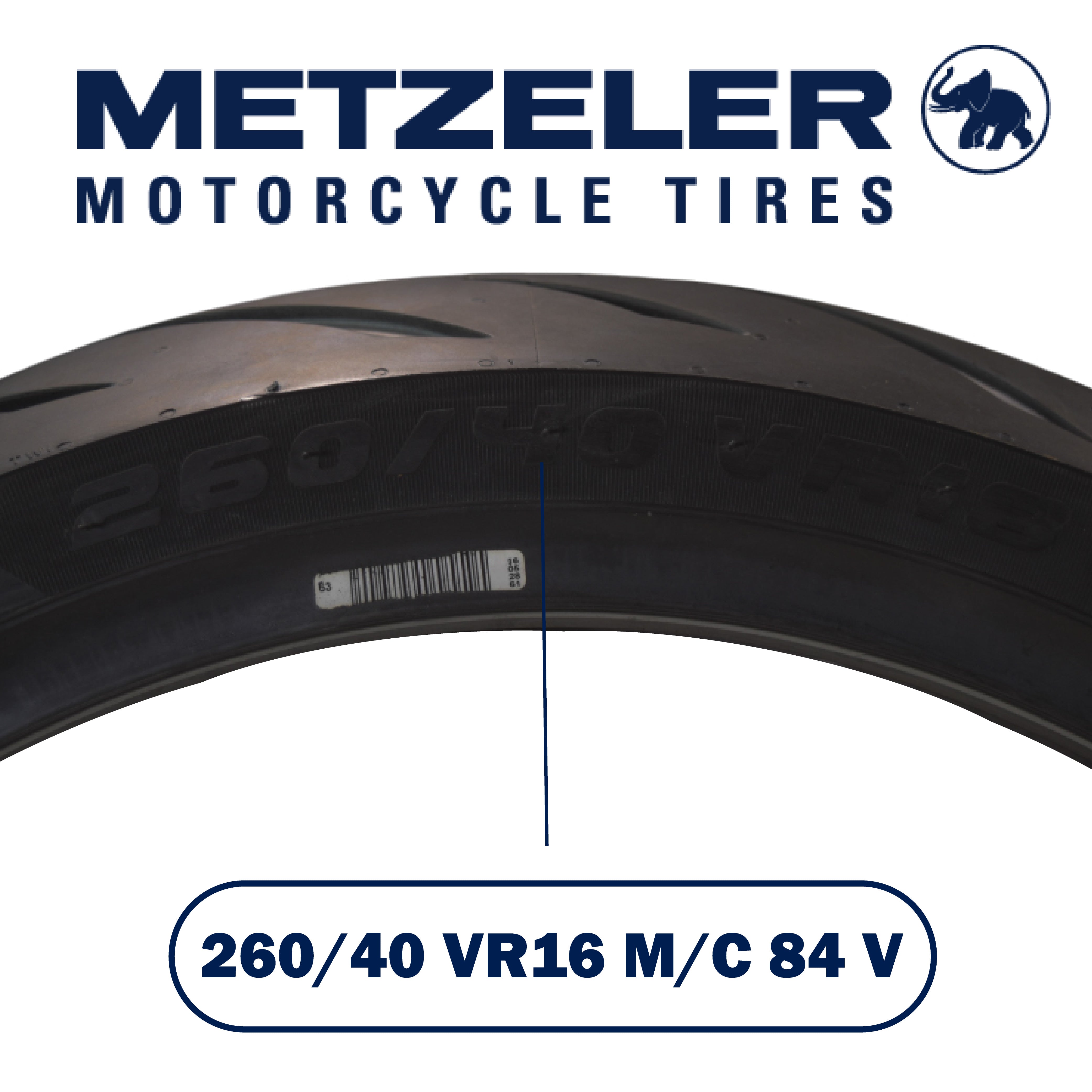 Metzeler Cruisetec 260/40R18 84V TL V-Twin Motorcycle Rear Tire with Keychain