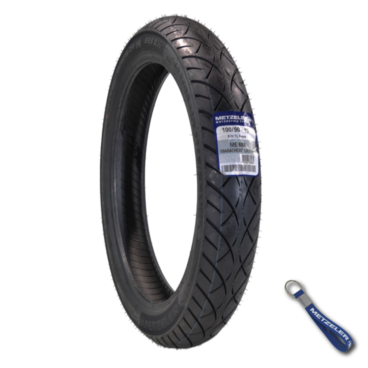 Metzeler ME 888 Marathon Ultra Front 100/90-19 57H Motorcycle Tire with Keychain