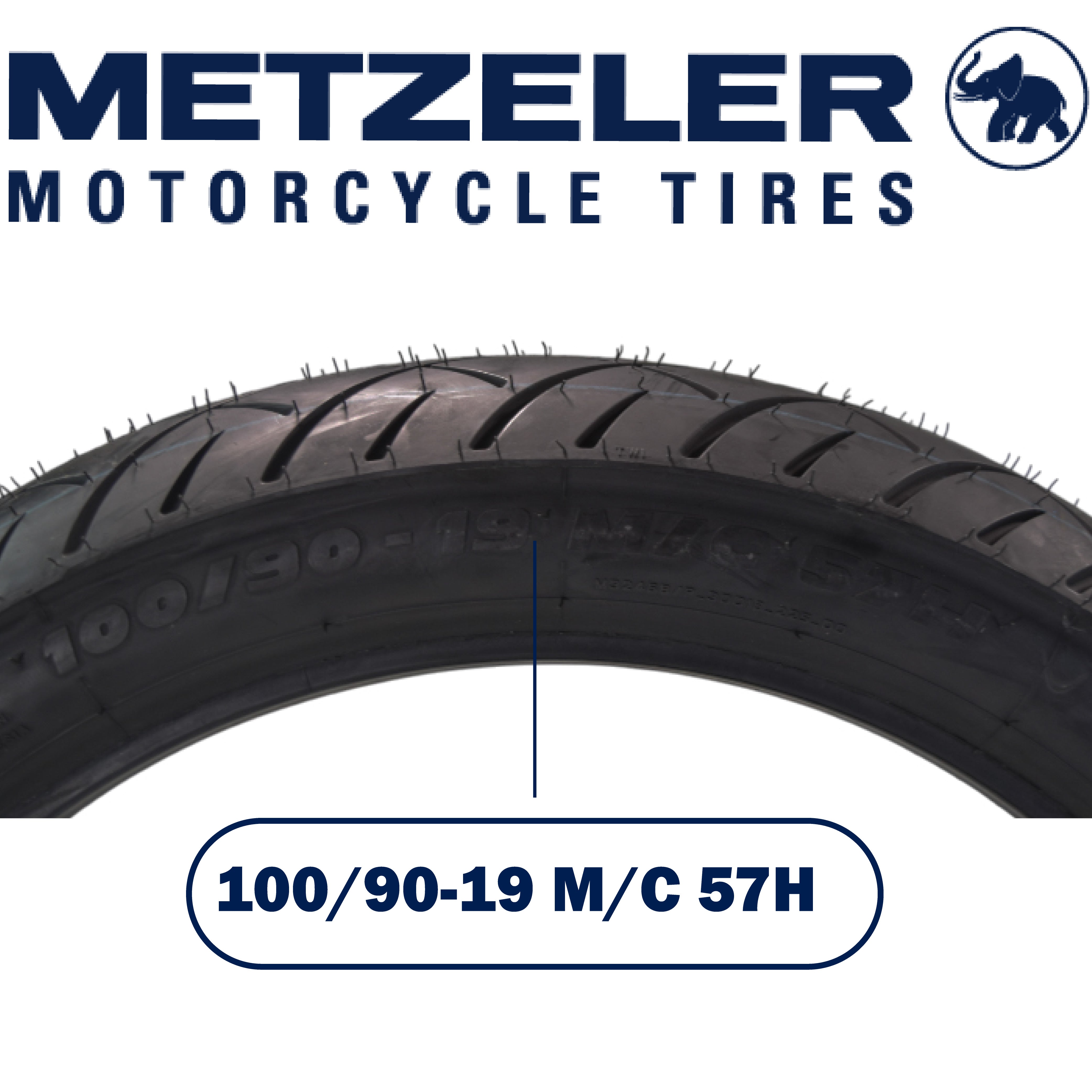 Metzeler ME 888 Marathon Ultra Front 100/90-19 57H Motorcycle Tire with Keychain