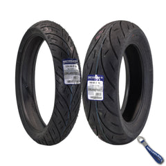 Metzeler Cruisetec Front 130/60B19 REINF & Rear 180/65B16 Tire Set w/ Keychain