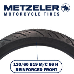 Metzeler Cruisetec Front 130/60B19 REINF & Rear 180/55B18 Tire Set w/Keychain