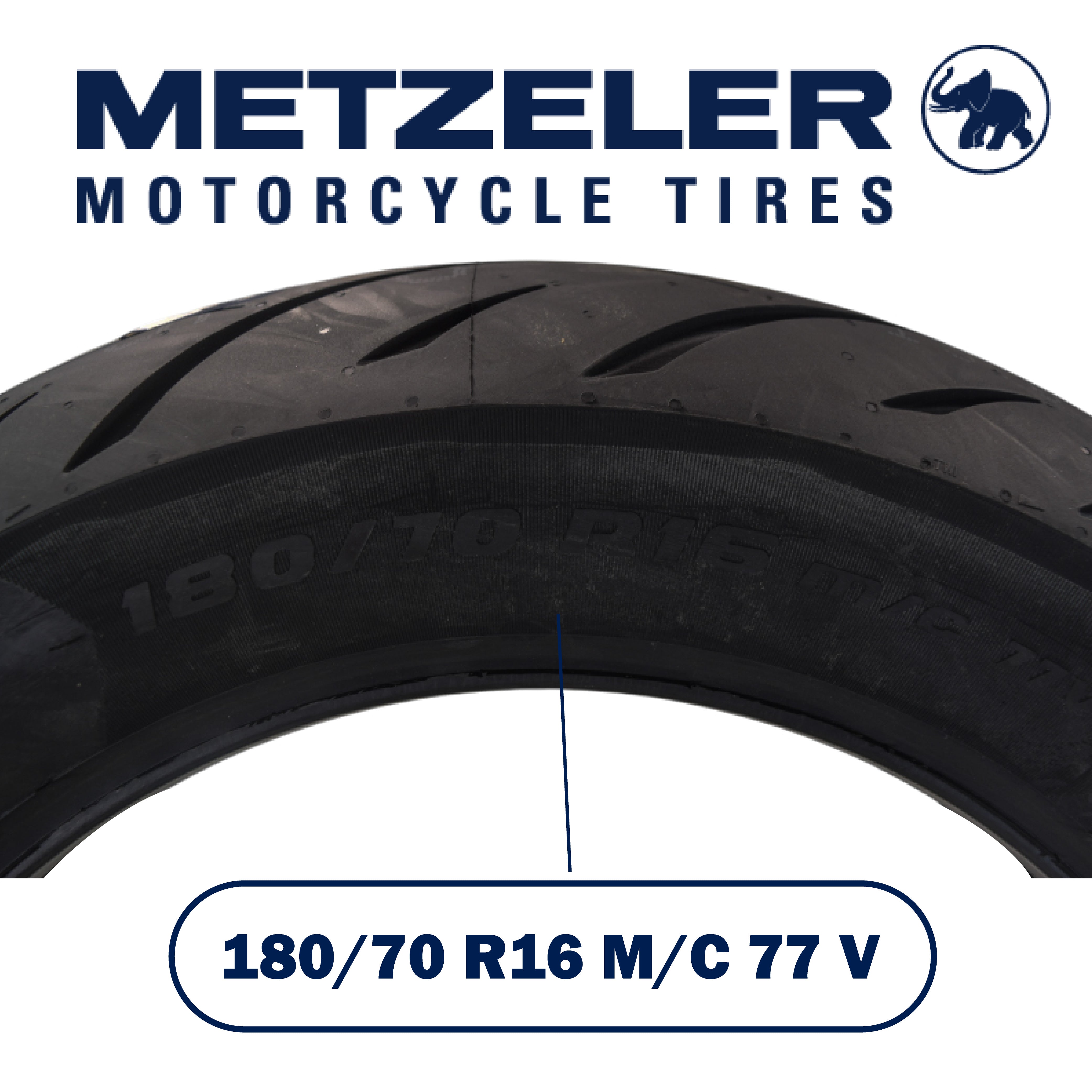 Metzeler Cruisetec 180/70R16 77V TL V-Twin Motorcycle Rear Tire with Keychain