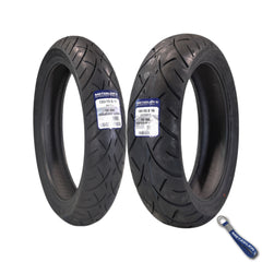 Metzeler ME 888 Marathon Ultra 130/70B18 & 180/55B18 MC Tire Set with Keychain