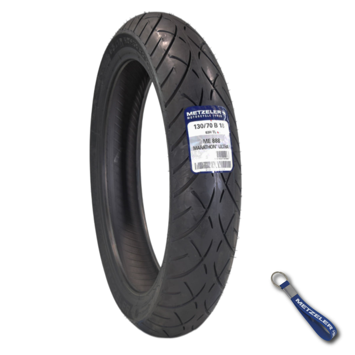 Metzeler ME 888 Marathon Ultra Front 130/70B18 63H Motorcycle Tire with Keychain