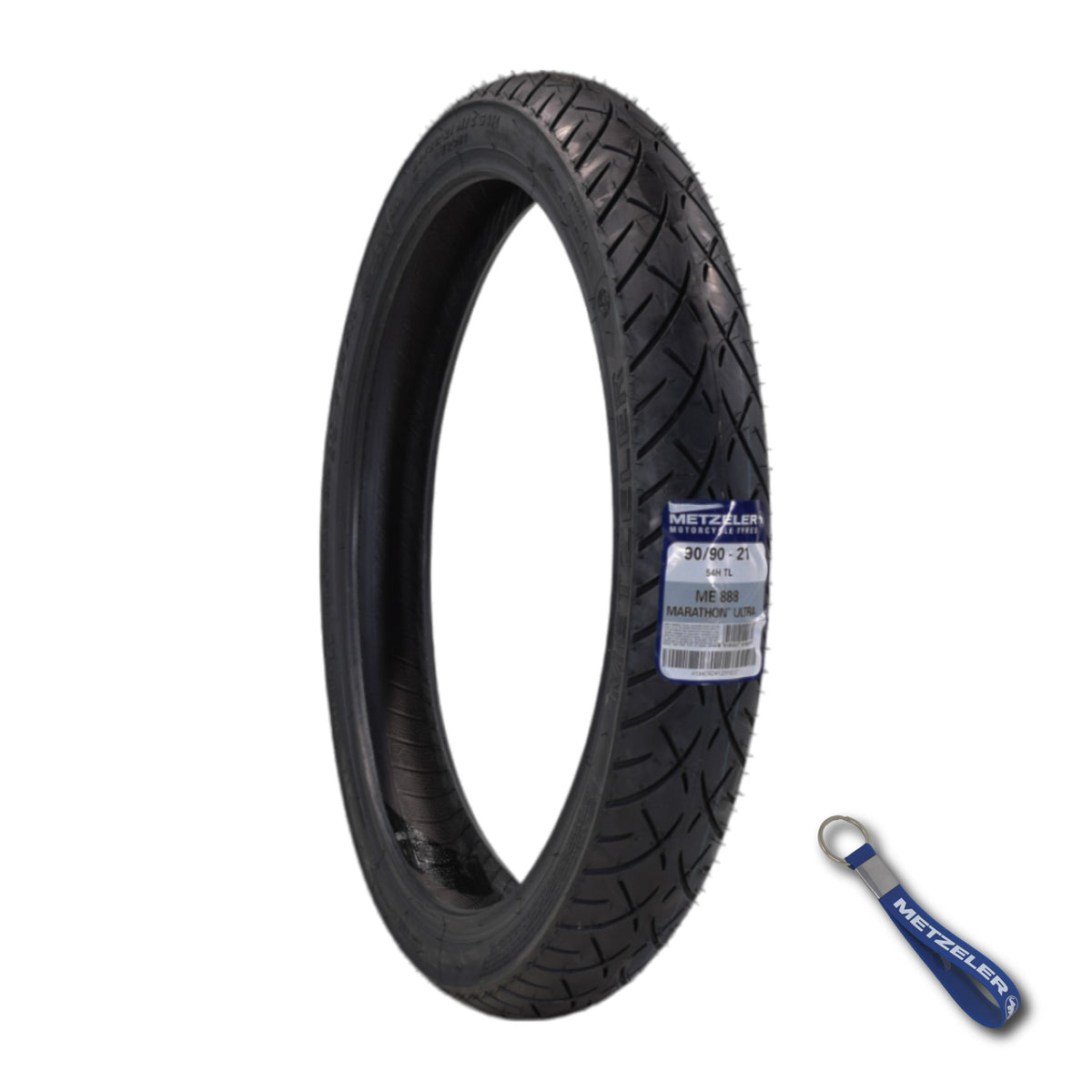 Metzeler ME 888 Marathon Ultra Front 90/90-21 54H Motorcycle Tire with Keychain