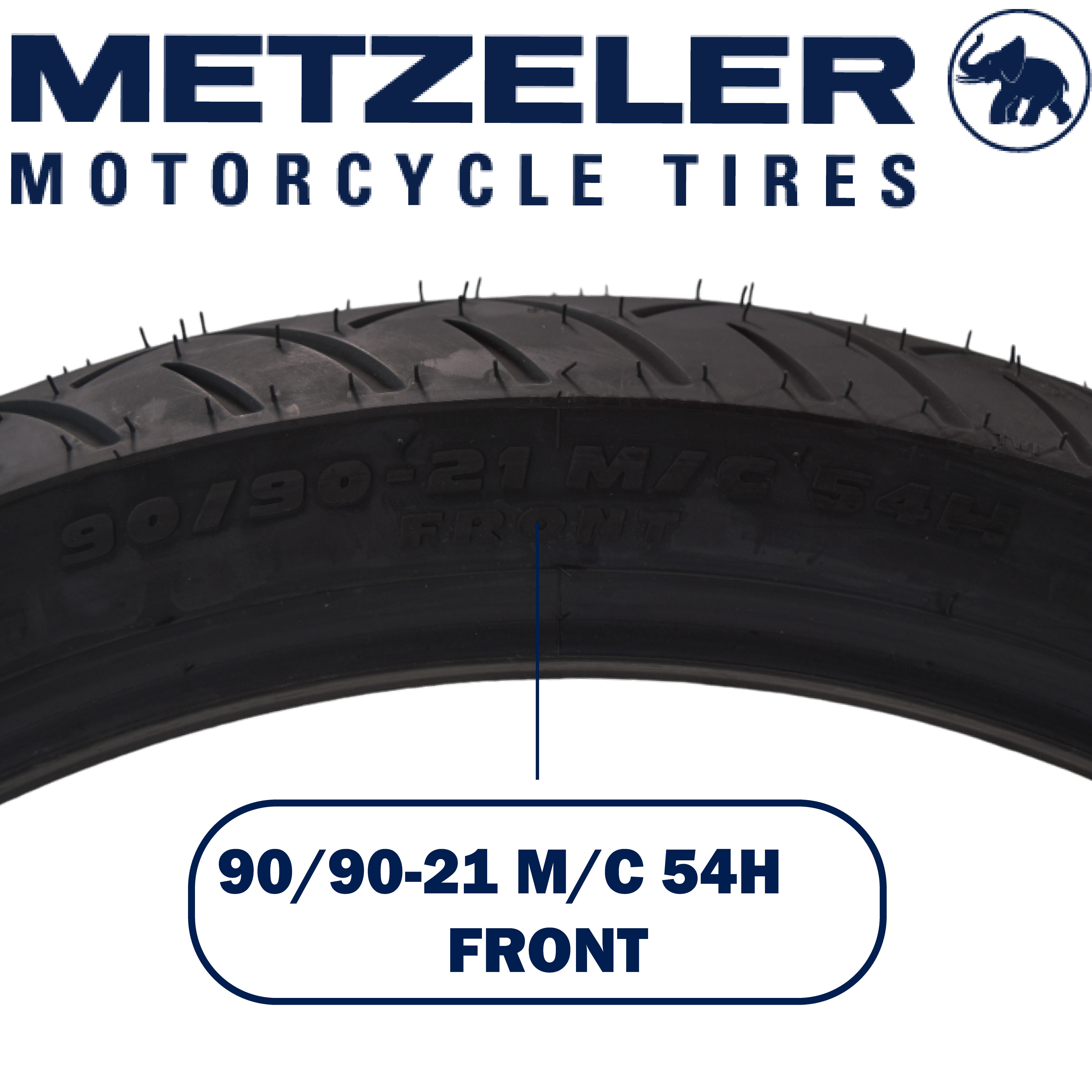 Metzeler ME 888 Marathon Ultra Front 90/90-21 54H Motorcycle Tire with Keychain