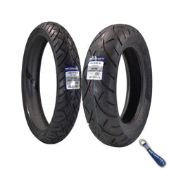 Metzeler ME 888 Marathon Ultra 120/70B21 & 180/65B16 MC Tire Set with Keychain