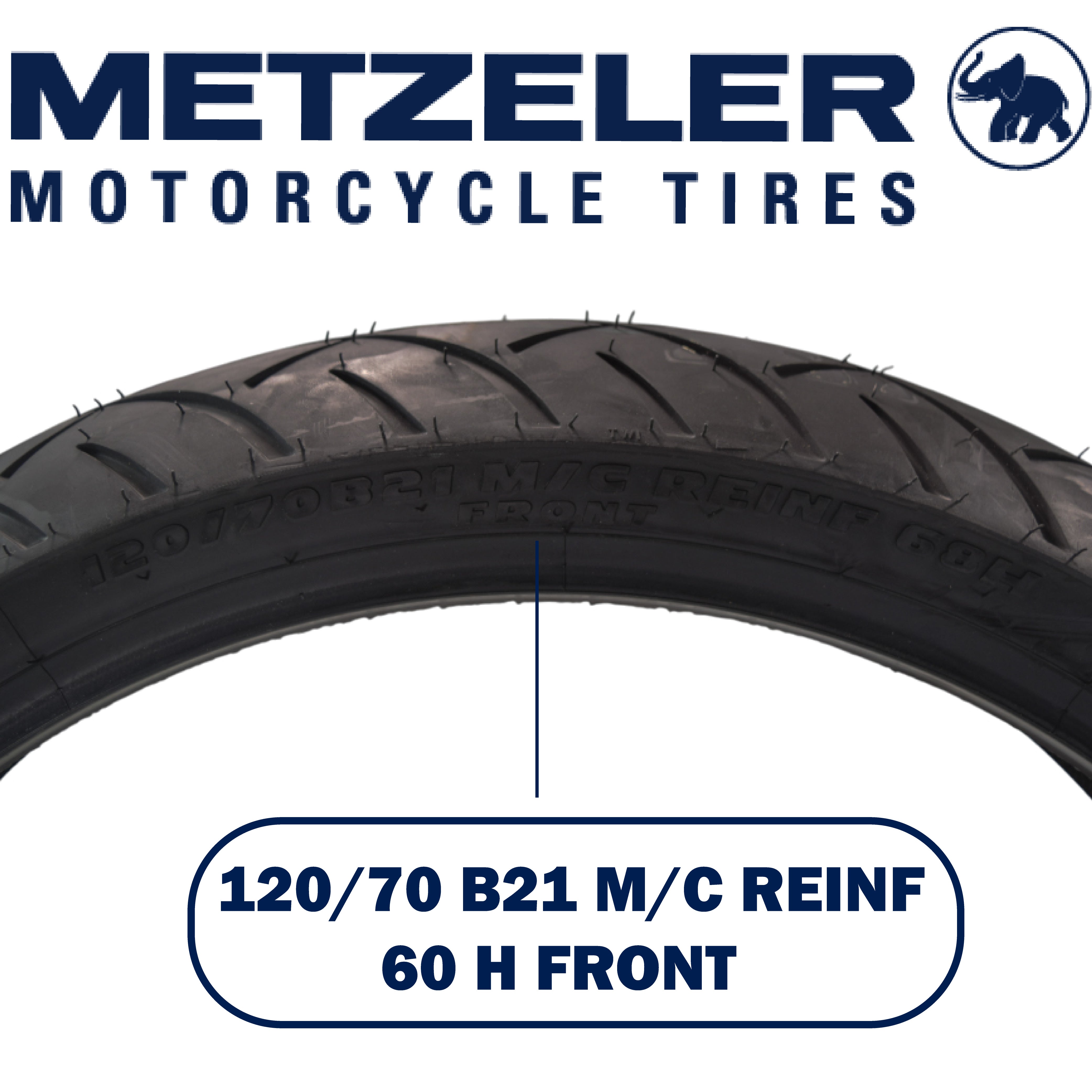 Metzeler ME 888 Marathon Ultra 120/70B21 & 180/65B16 MC Tire Set with Keychain