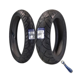 Metzeler ME 888 Marathon Ultra 120/70B21 & 180/55B18 MC Tire Set with Keychain