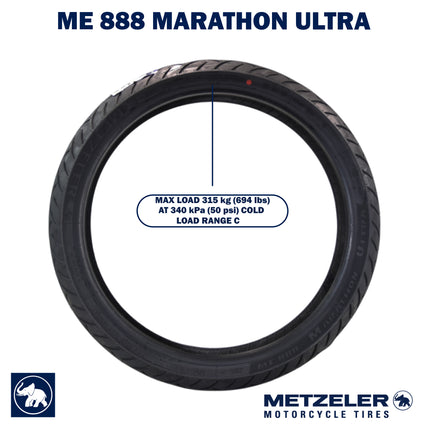 Metzeler ME 888 Marathon Ultra Front 120/70B21 REINF Motorcycle Tire w/ Keychain