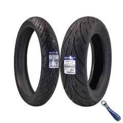 Metzeler Cruisetec Front 120/70B21 REINF & Rear 180/65B16 Tire Set w/ Keychain