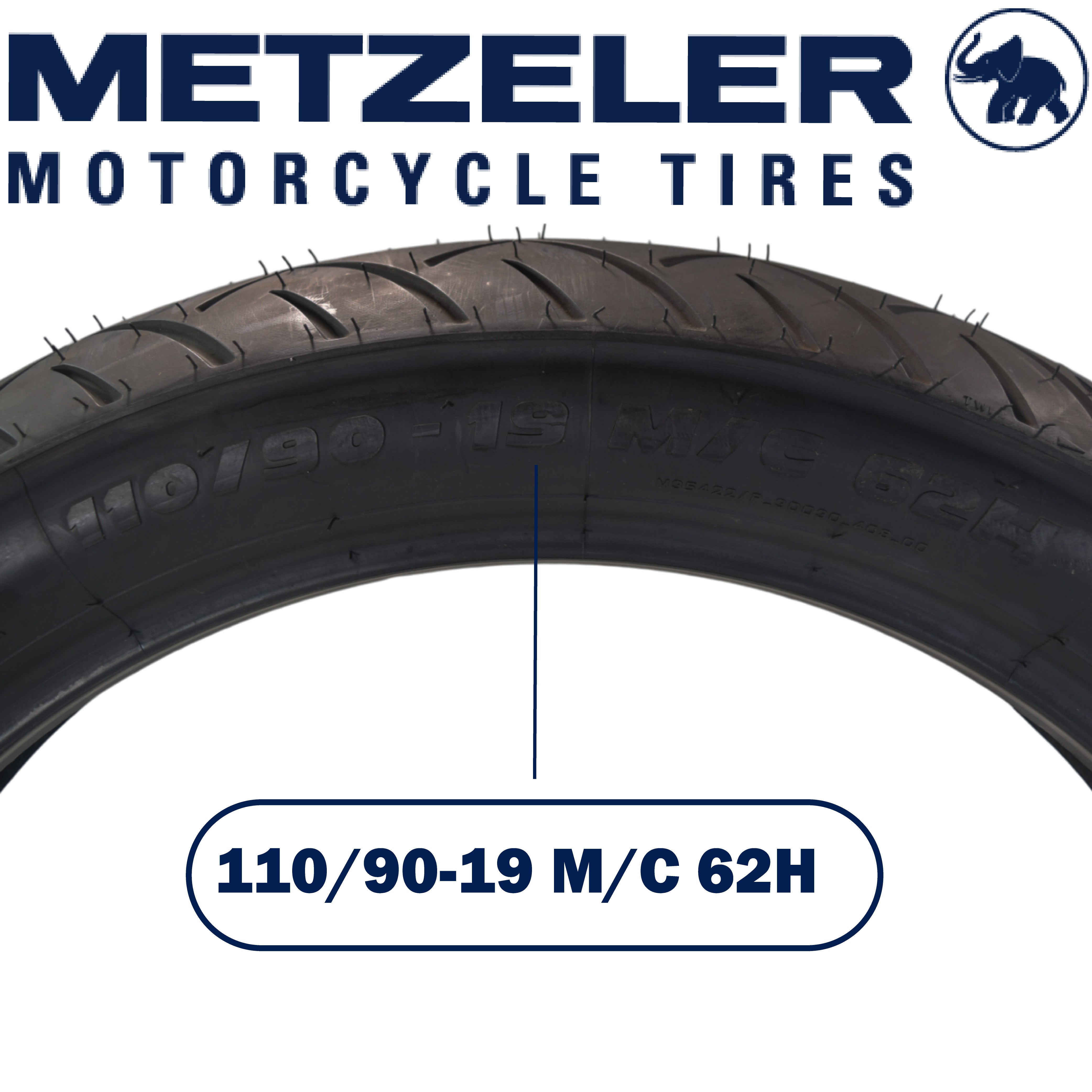 Metzeler ME 888 Marathon Ultra Front 110/90-19 62H Motorcycle Tire with Keychain