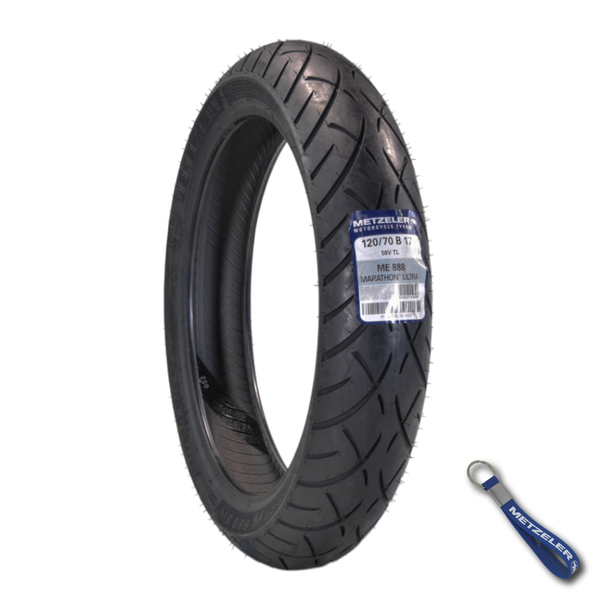 Metzeler ME 888 Marathon Ultra Front 120/70B17 58V Motorcycle Tire with Keychain