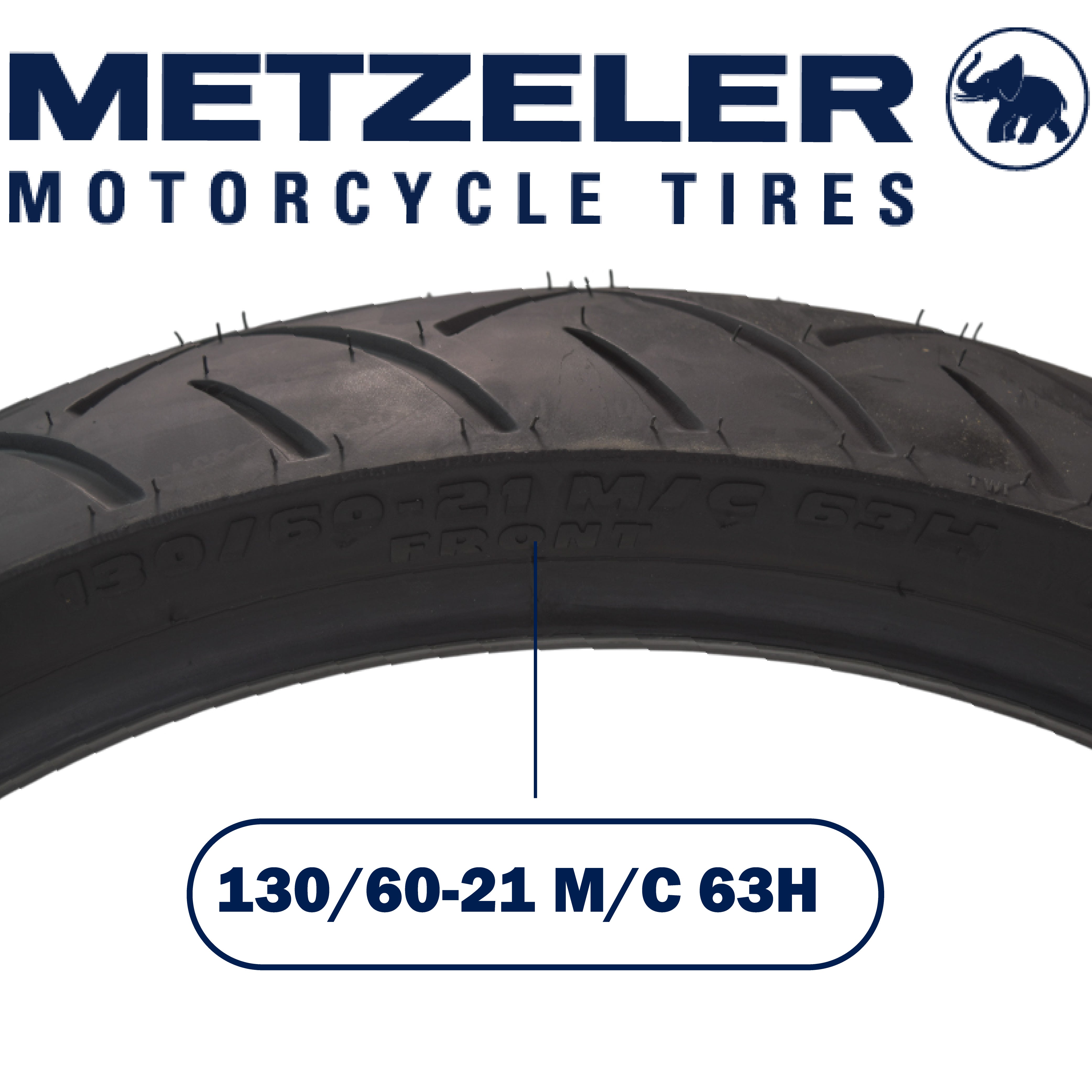 Metzeler ME 888 Marathon Ultra Front 130/60-21 63H Motorcycle Tire with Keychain