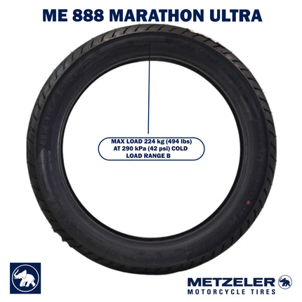 Metzeler ME 888 Marathon Ultra Front 100/90-18 56H Motorcycle Tire with Keychain