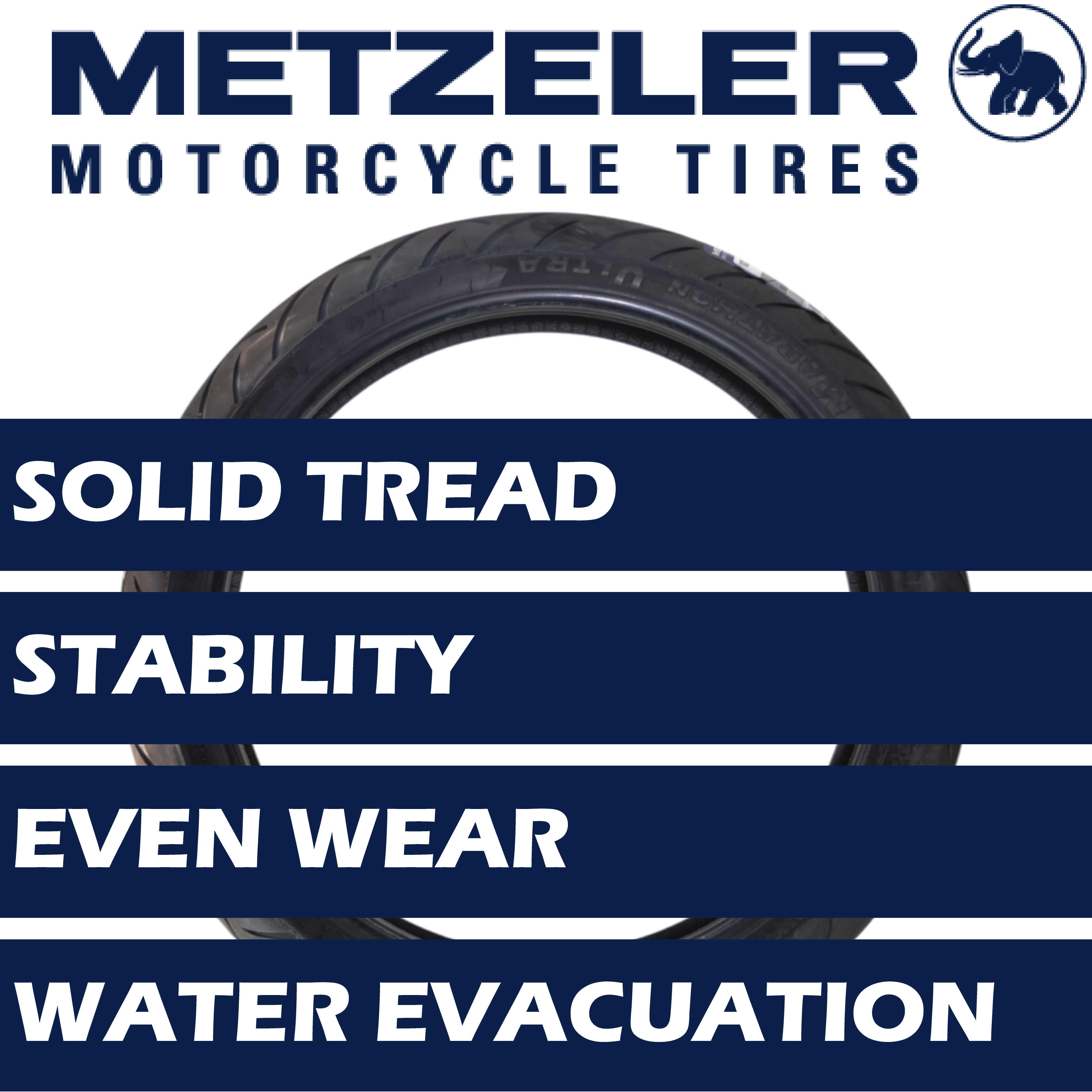 Metzeler ME 888 Marathon Ultra Front 120/90-17 64S Motorcycle Tire with Keychain